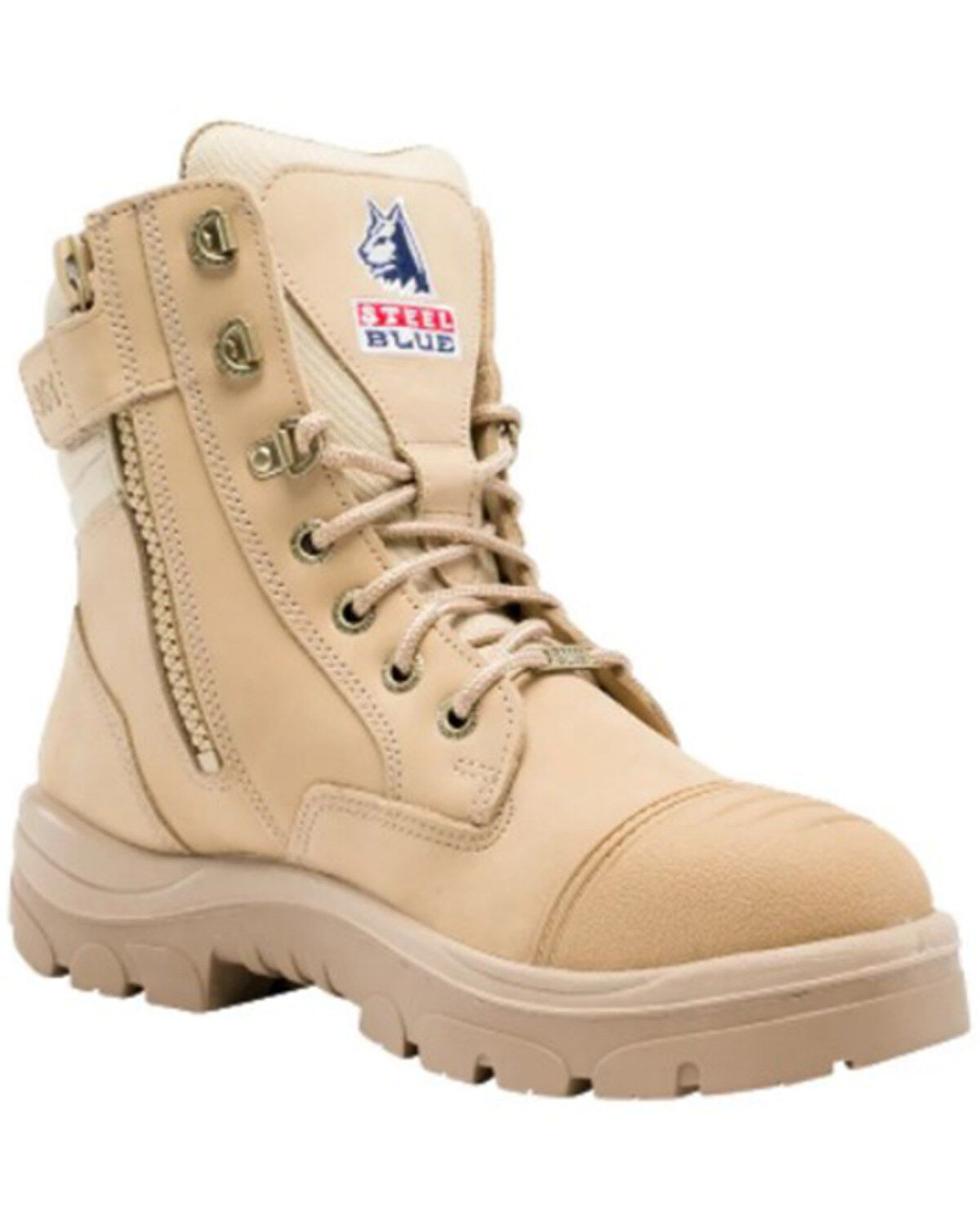 Steel Blue Men's Southern Cross 6 Zip & Lace-Up WP Scuff Work Boot - Steel Toe