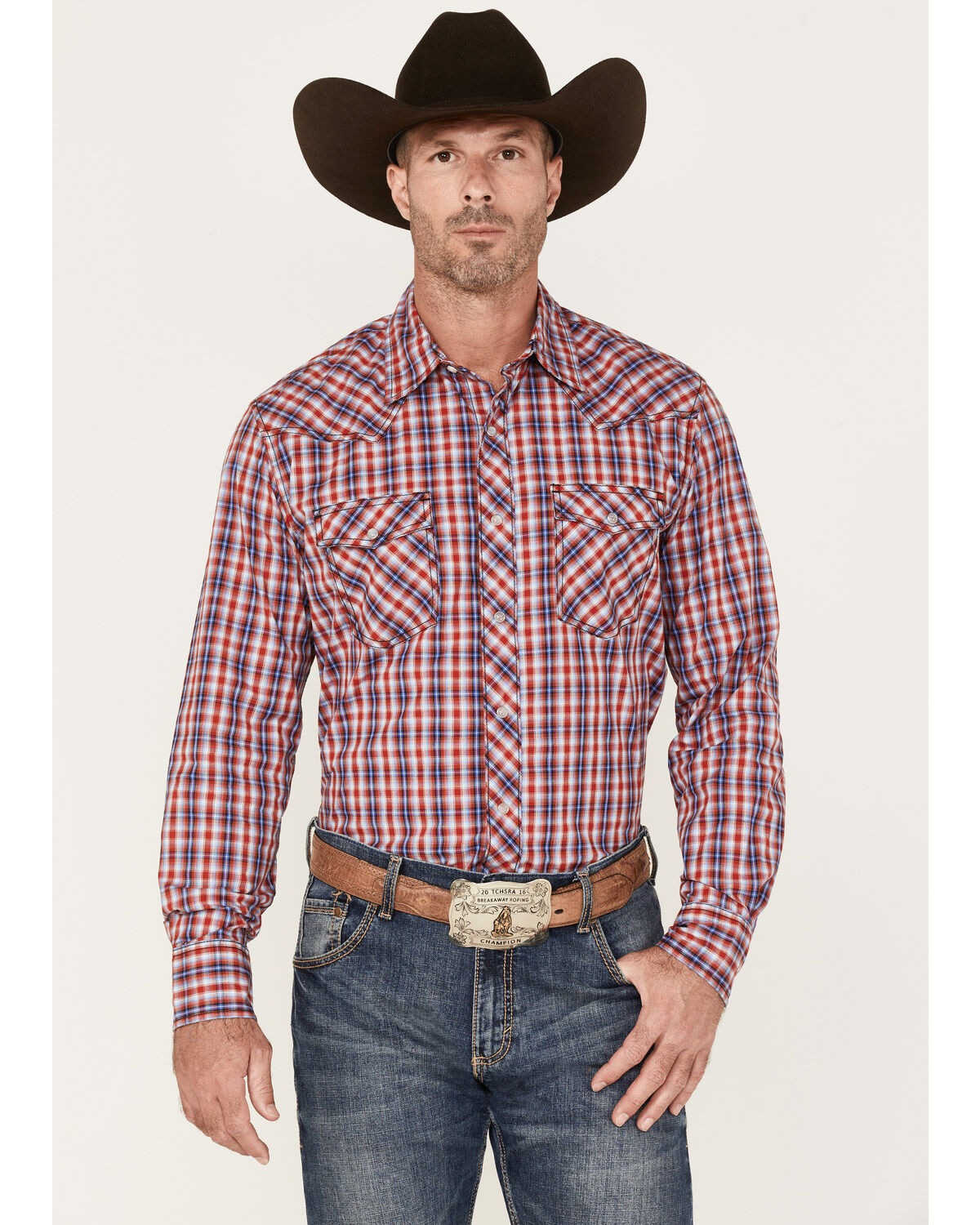 Wrangler 20X Men's Plaid Print Competition Advanced Comfort Long Sleeve Pearl Snap Western Shirt 1 152641-wrangler-20x-men-s-plaid-print-competition-advanced-comfort-long-sleeve-pearl-snap-western-shirt-1.jpg