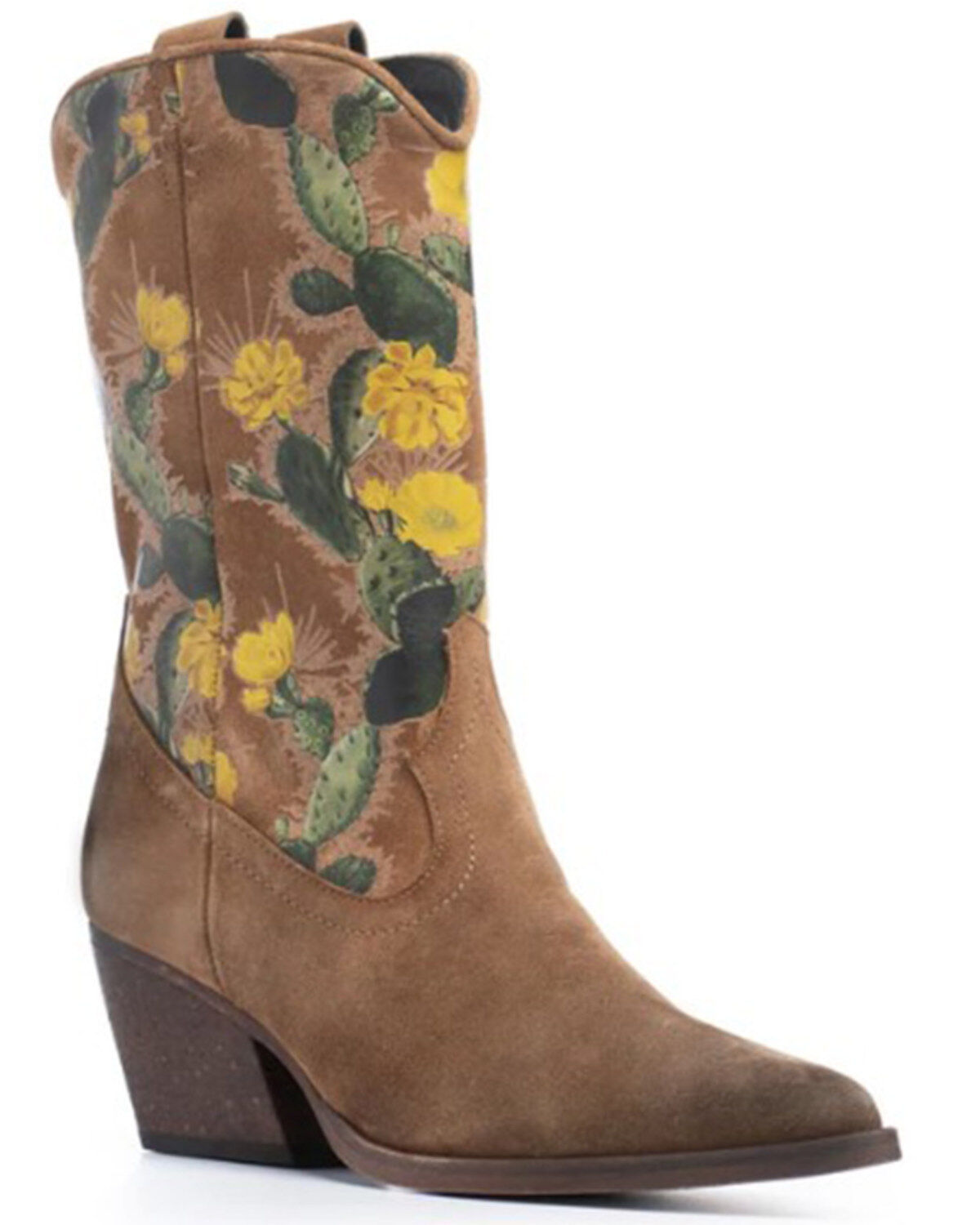 Golo Shoes Women's Cactus Graphic Western Boot - Round Toe