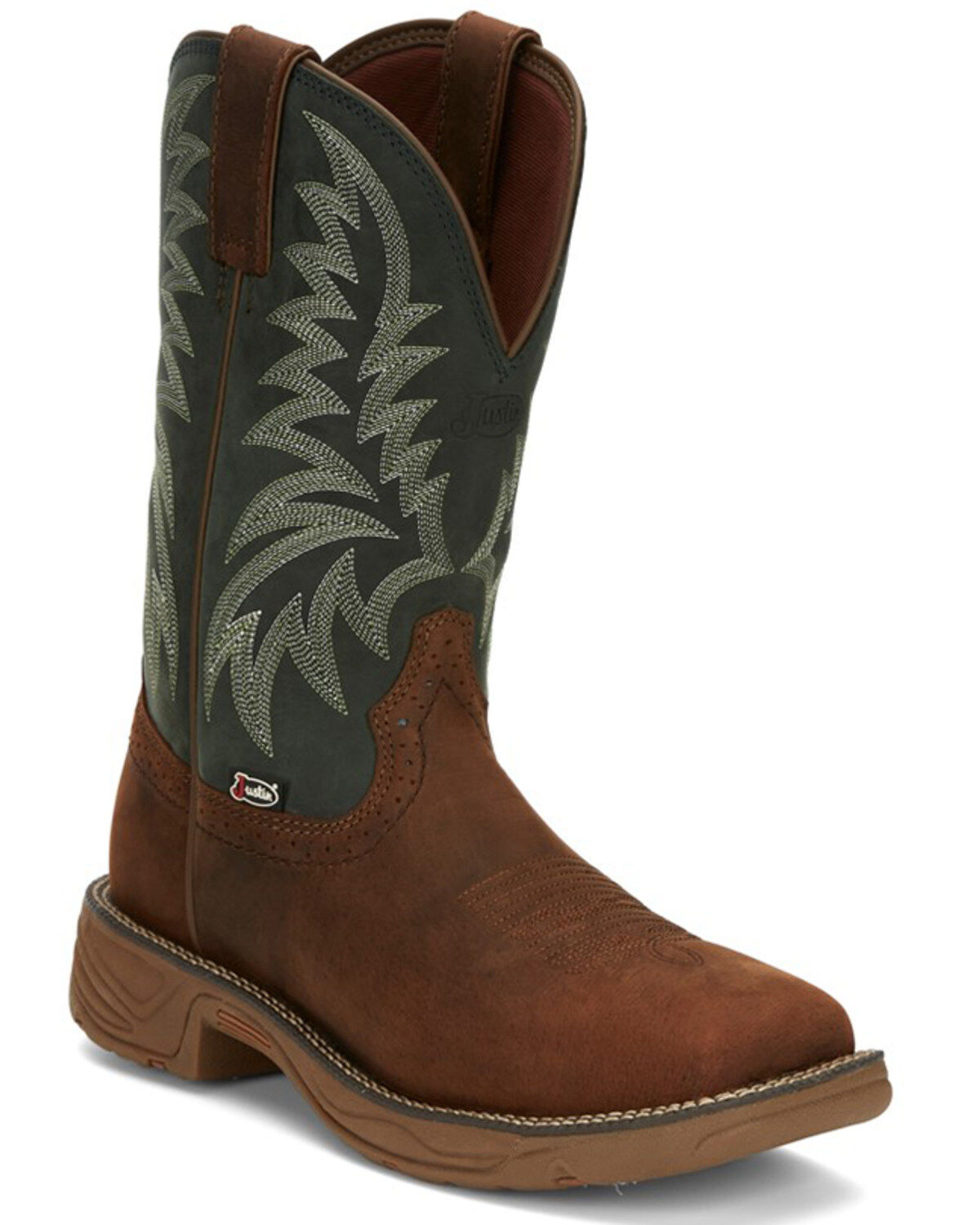 Justin Men's Rush Short Base Performance Western Boots - Broad Square Toe