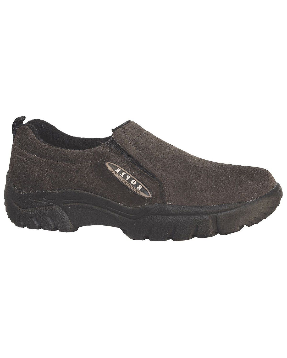 Roper Men's Performance Suede Slip-On Shoes - Round Toe