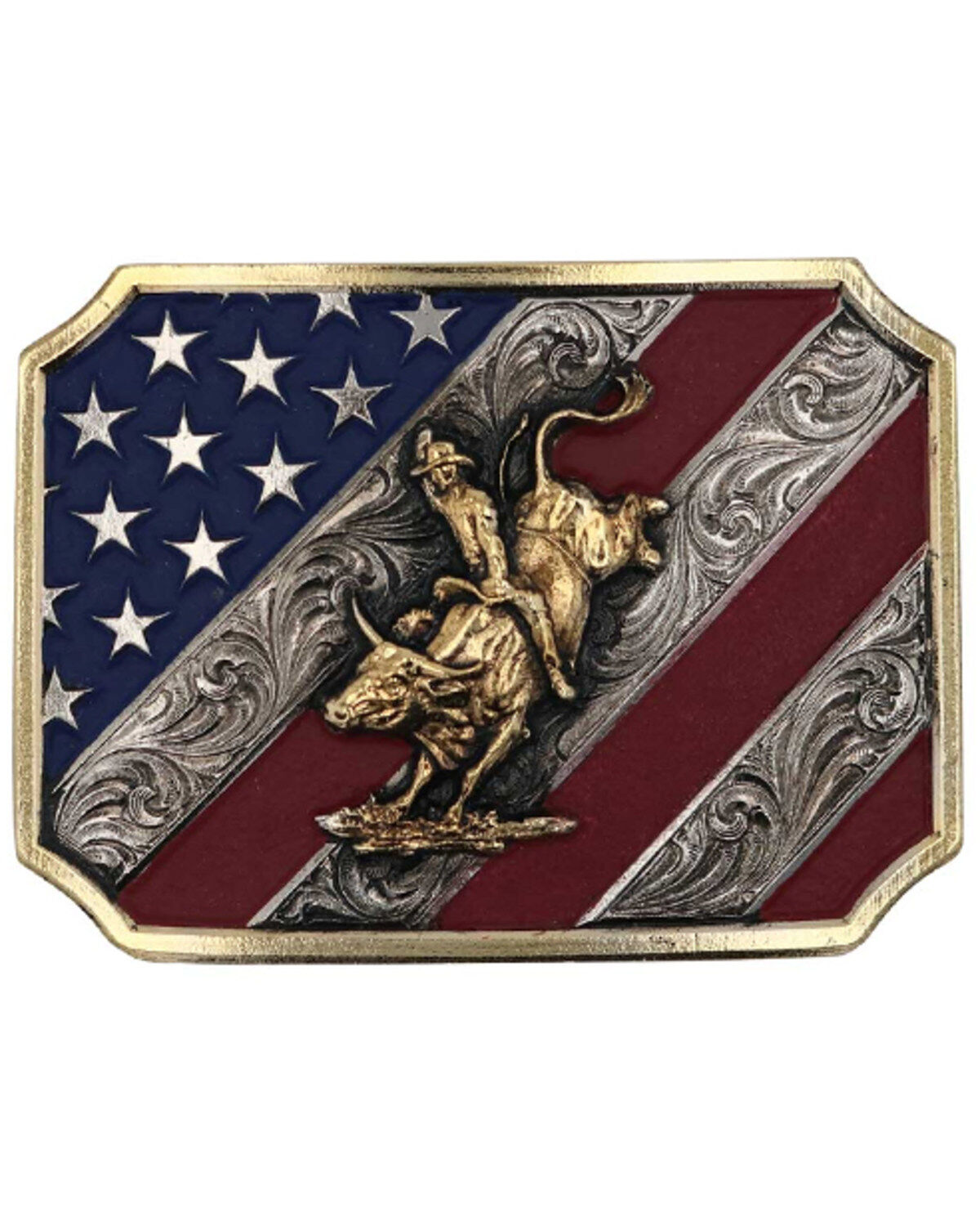 Montana Silversmiths Men's Patriot Bull Rider Belt Buckle 1 160536-montana-silversmiths-men-s-patriot-bull-rider-belt-buckle-1.jpg