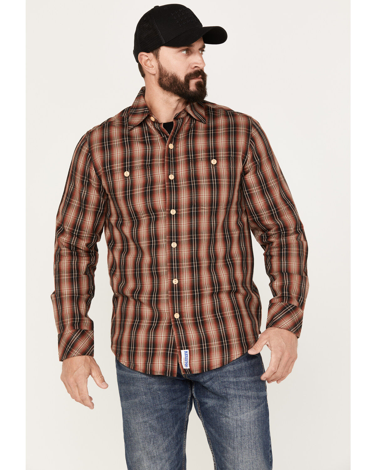 Resistol Men's Hayden Plaid Print Long Sleeve Button Down Western Shirt 1 161932-resistol-men-s-hayden-plaid-print-long-sleeve-button-down-western-shirt-1.jpg