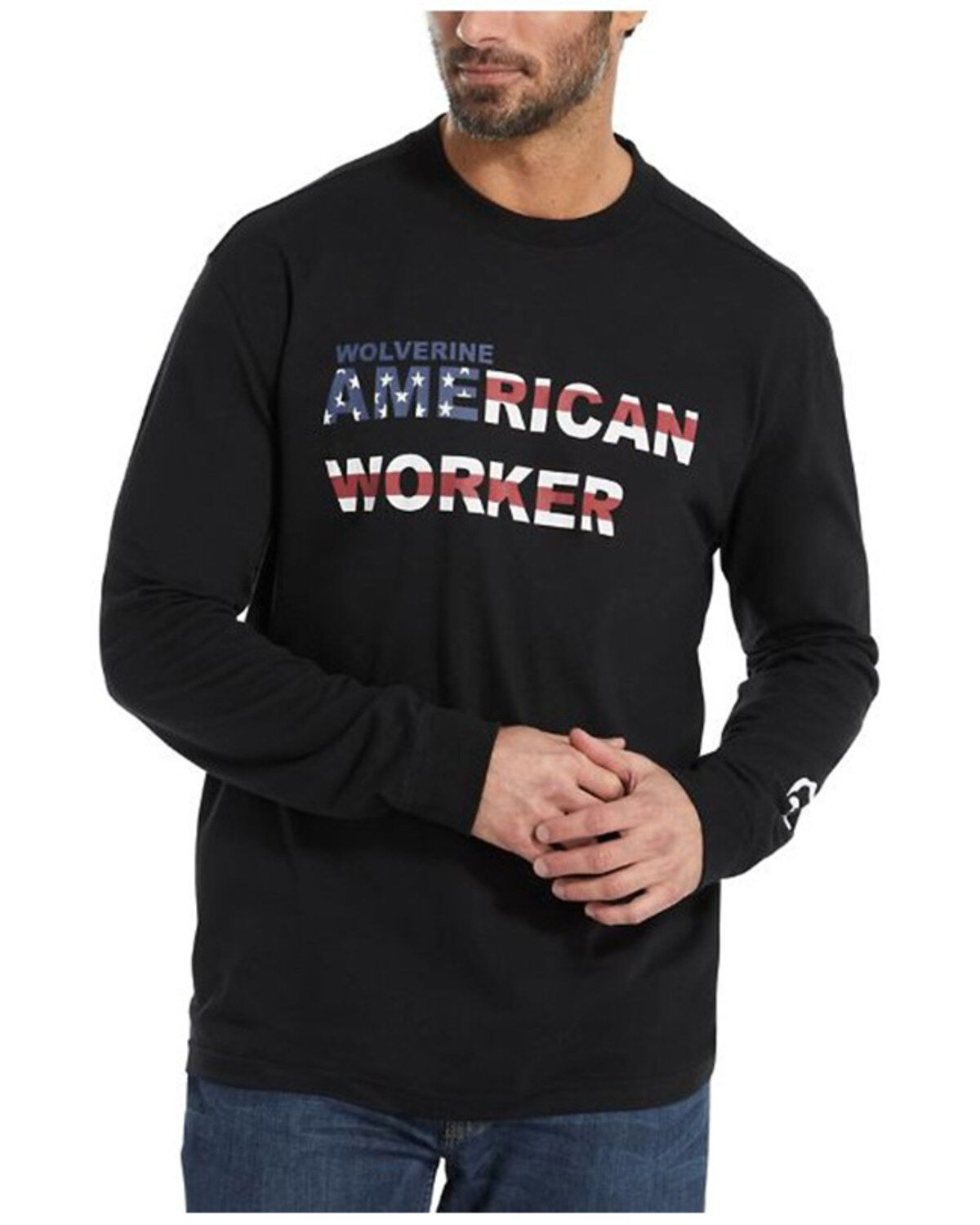 Wolverine Men's Americana Worker Logo Long Sleeve Work T-Shirt 1 162507-wolverine-men-s-americana-worker-logo-long-sleeve-work-t-shirt-1.jpg