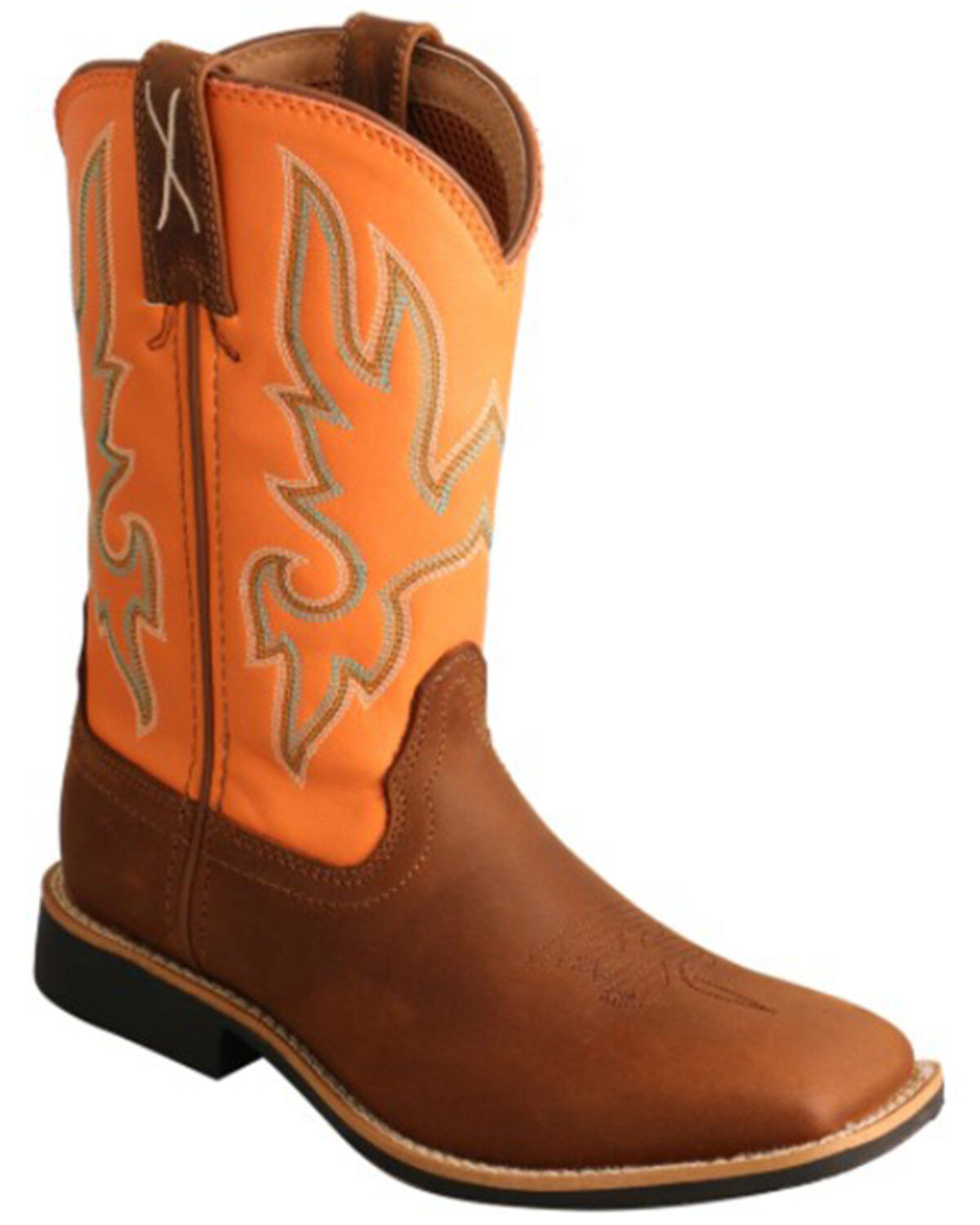 Twisted X Boys' Top Hand Leather Western Boots - Broad Square Toe