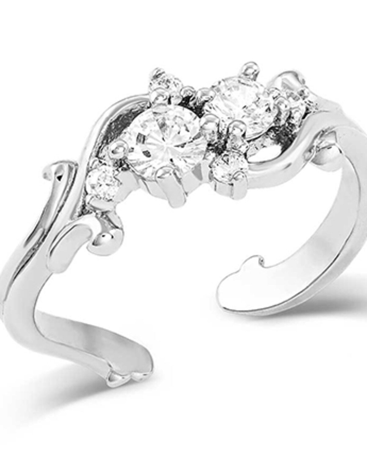 Montana Silversmiths Women's Fiery Ice Silver Crystal Ring