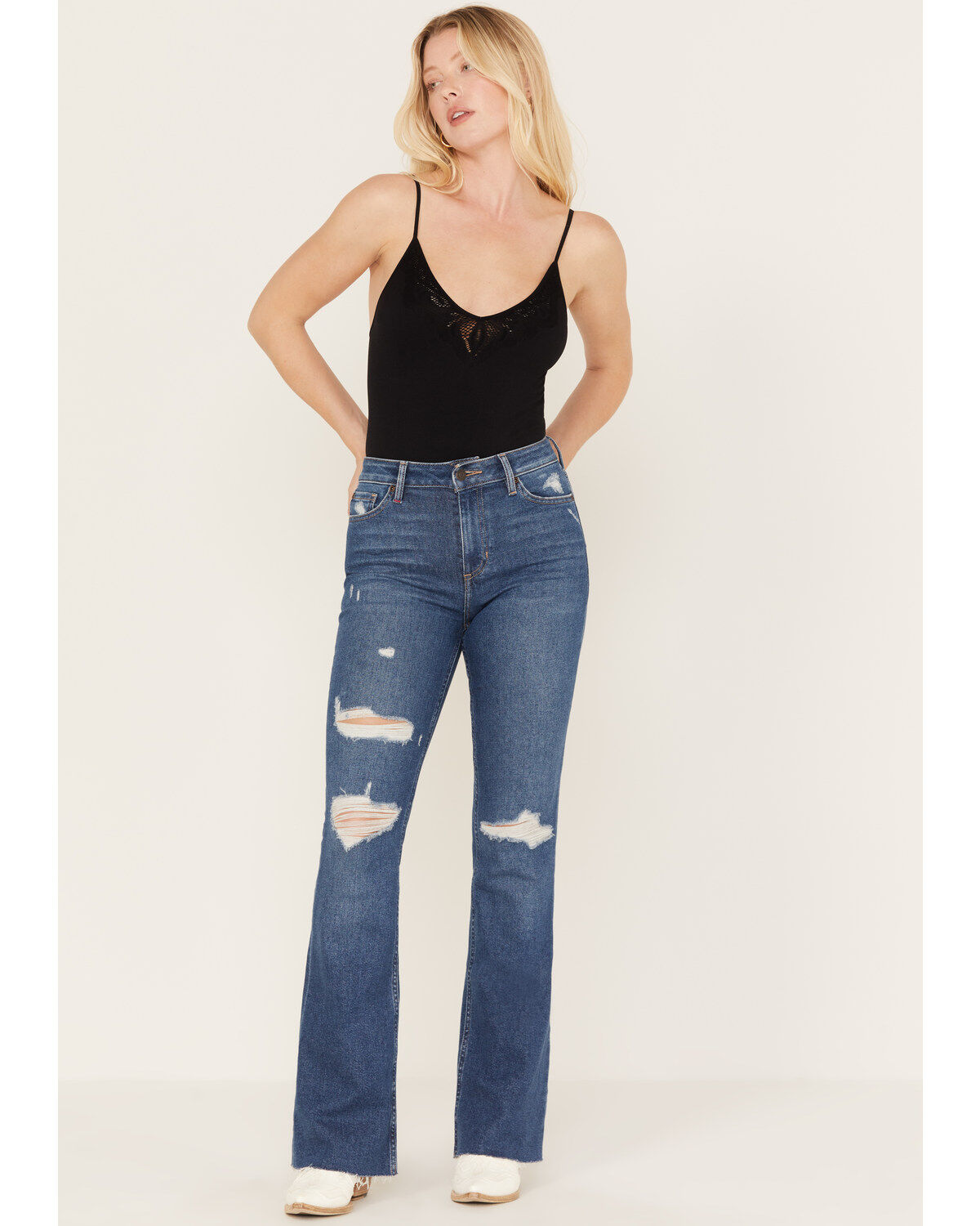 Idyllwind Women's Navaho Dark Wash High Risin' Distressed Bootcut Jeans