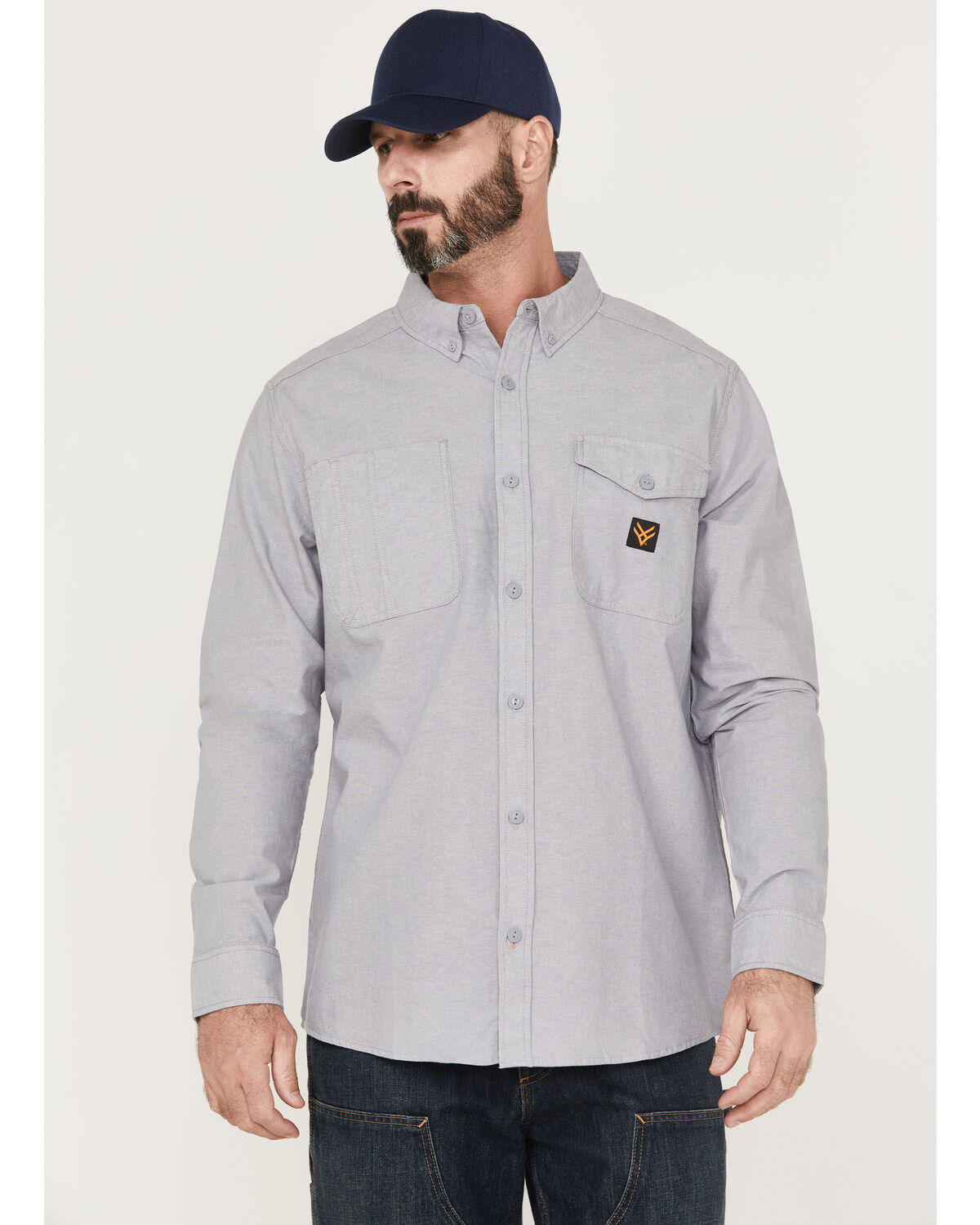 Hawx Men's Chambray Sun Protection Western Shirt