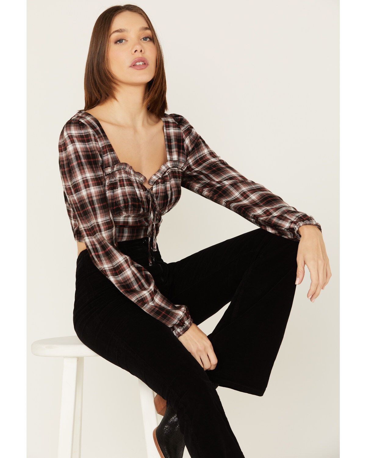 Wild Moss Women's Plaid Print Ruffle Tie Front Crop Top 1 170255-wild-moss-women-s-plaid-print-ruffle-tie-front-crop-top-1.jpg