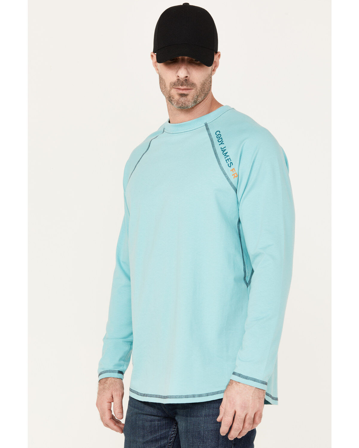 Cody James Men's FR Solid Long Sleeve Raglan Work T-Shirt