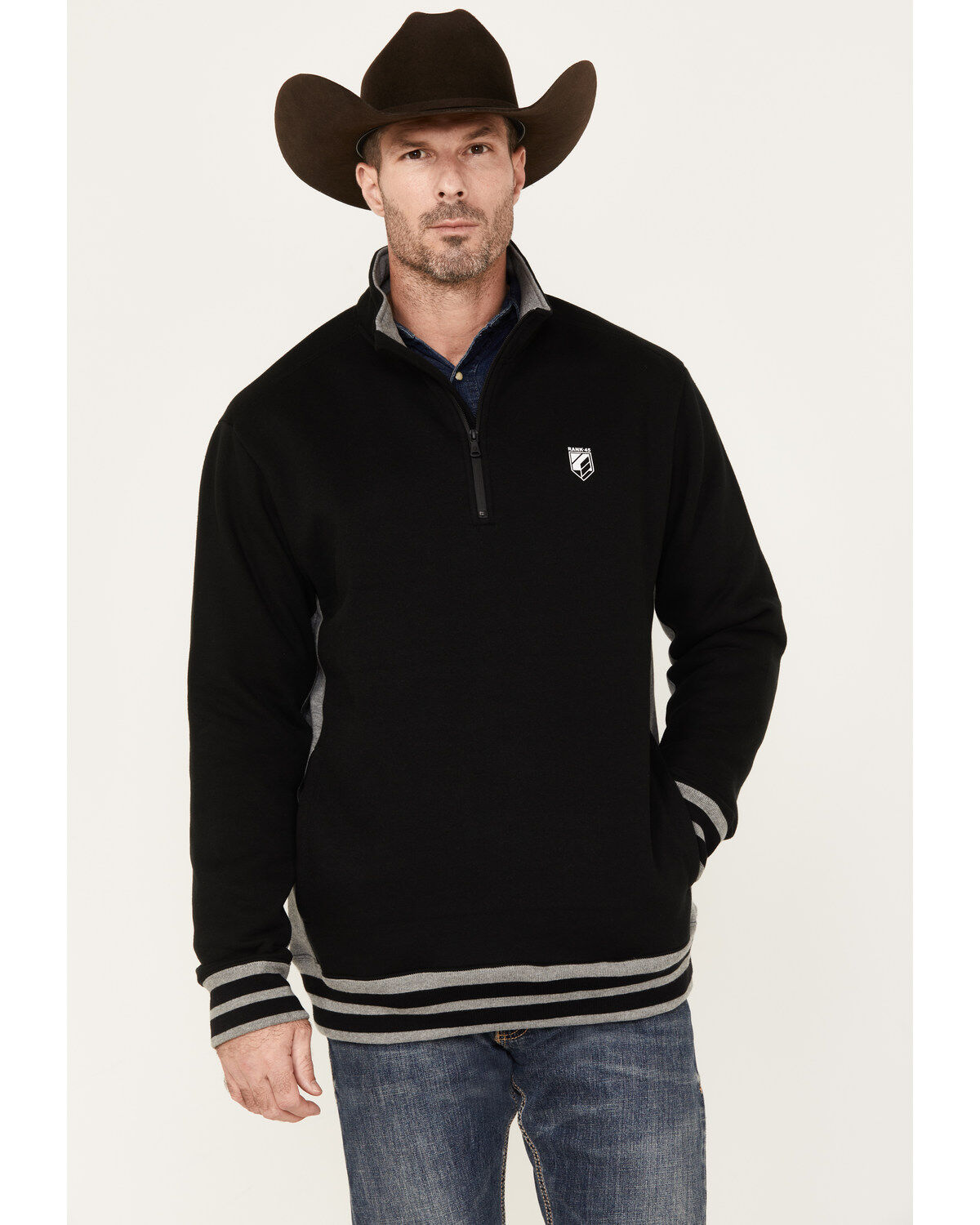 RANK 45&reg; Men's Bring it 1/4 Zip Pullover