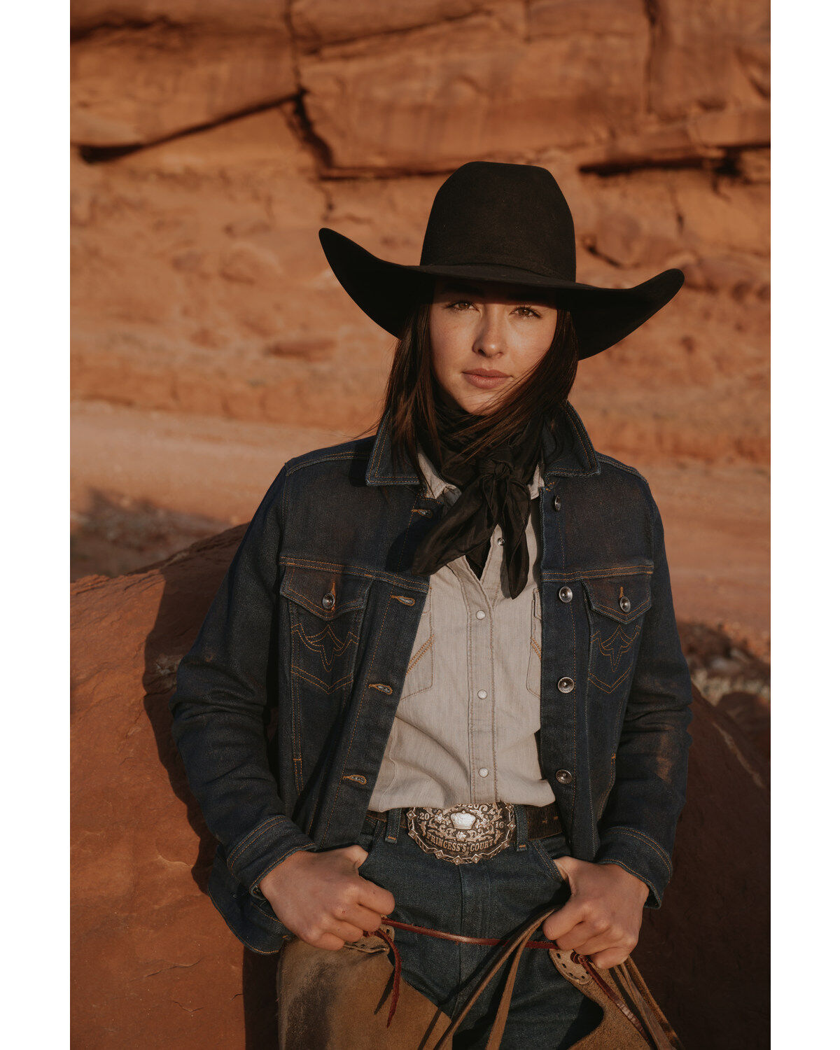 RANK 45&reg; Women's Signature Denim Pocket Stitch Rancher Jacket