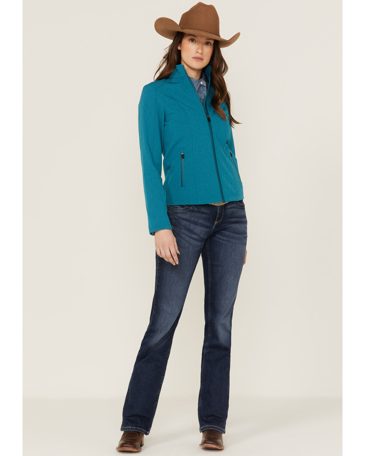 RANK 45&reg; Women's Soft Shell Logo Riding Jacket