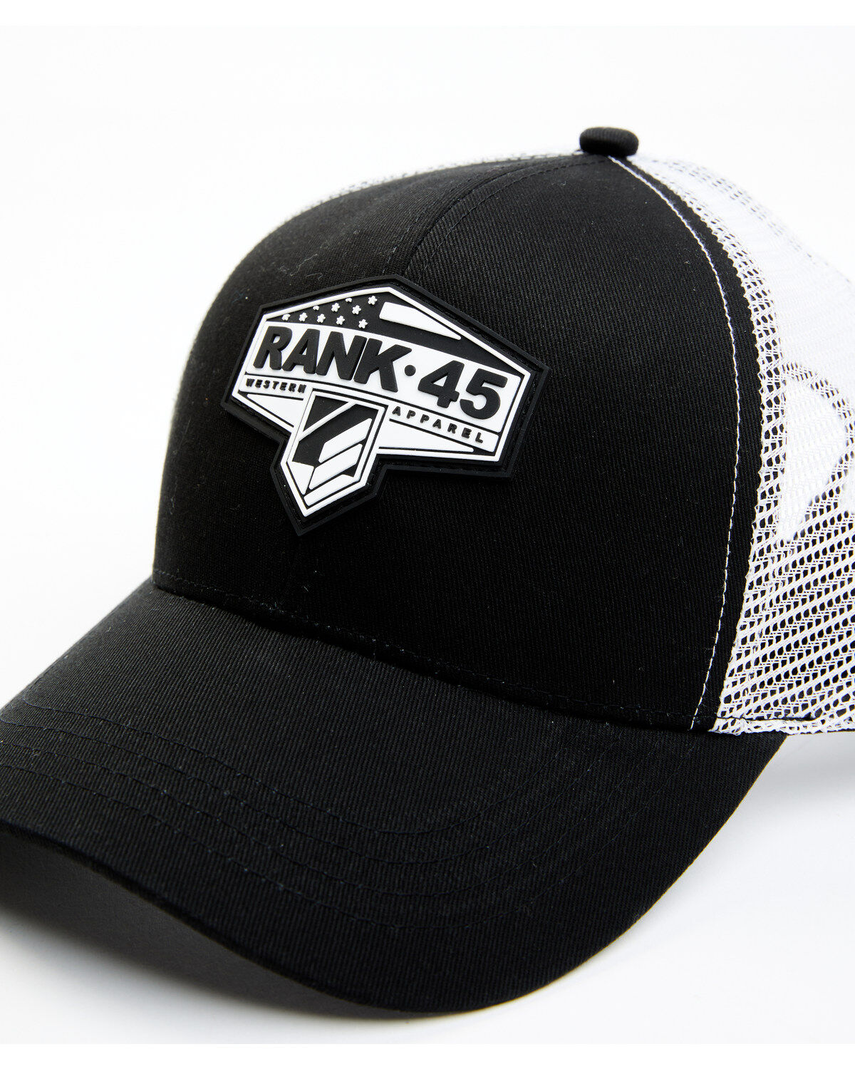 RANK 45® Men's Flag Shield Graphic Mesh-Back Ball Cap