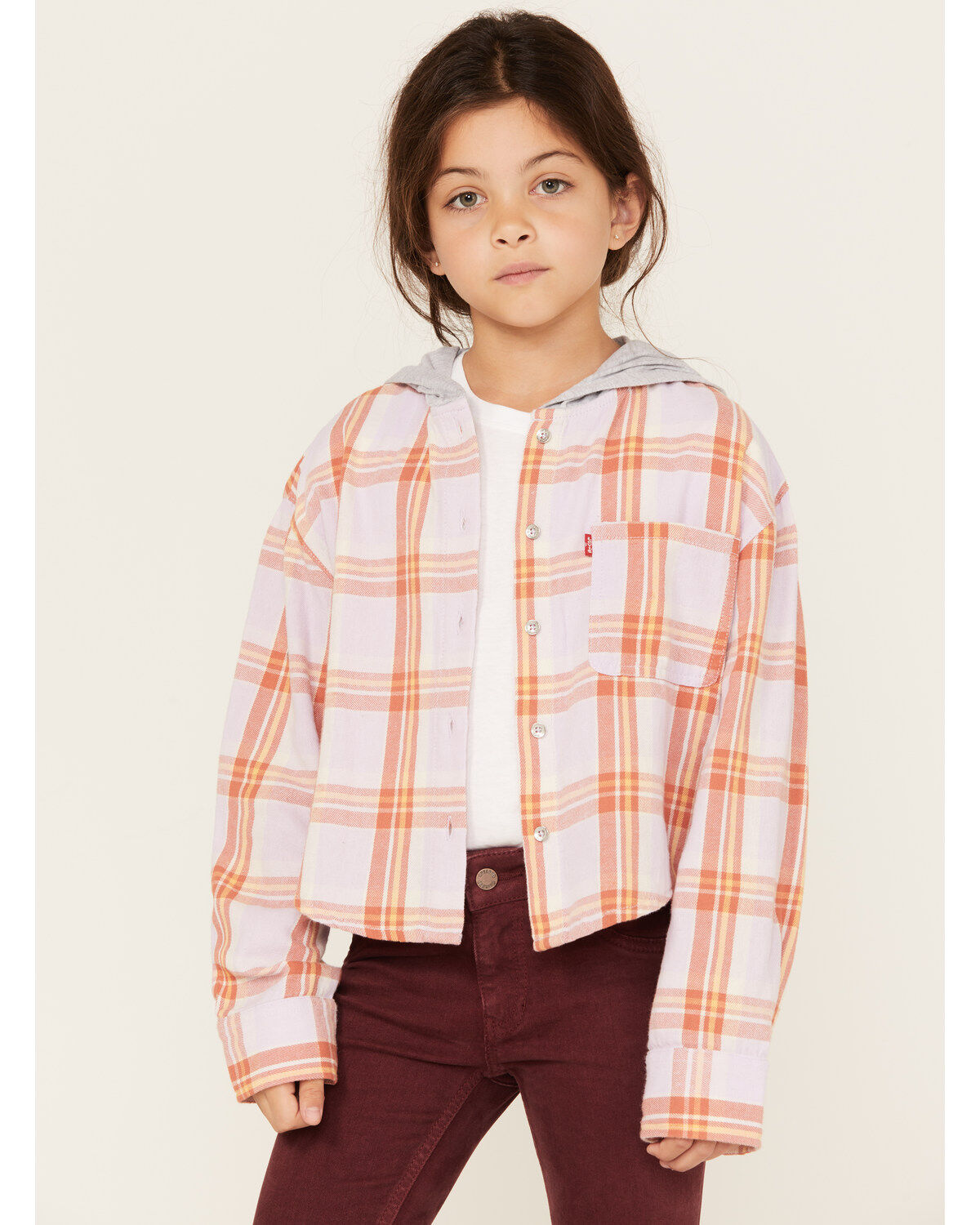 Levi's Little Girls' Plaid Print Long Sleeve Button-Down Hooded Shirt 1 173987-levi-s-little-girls-plaid-print-long-sleeve-button-down-hooded-shirt-1.jpg