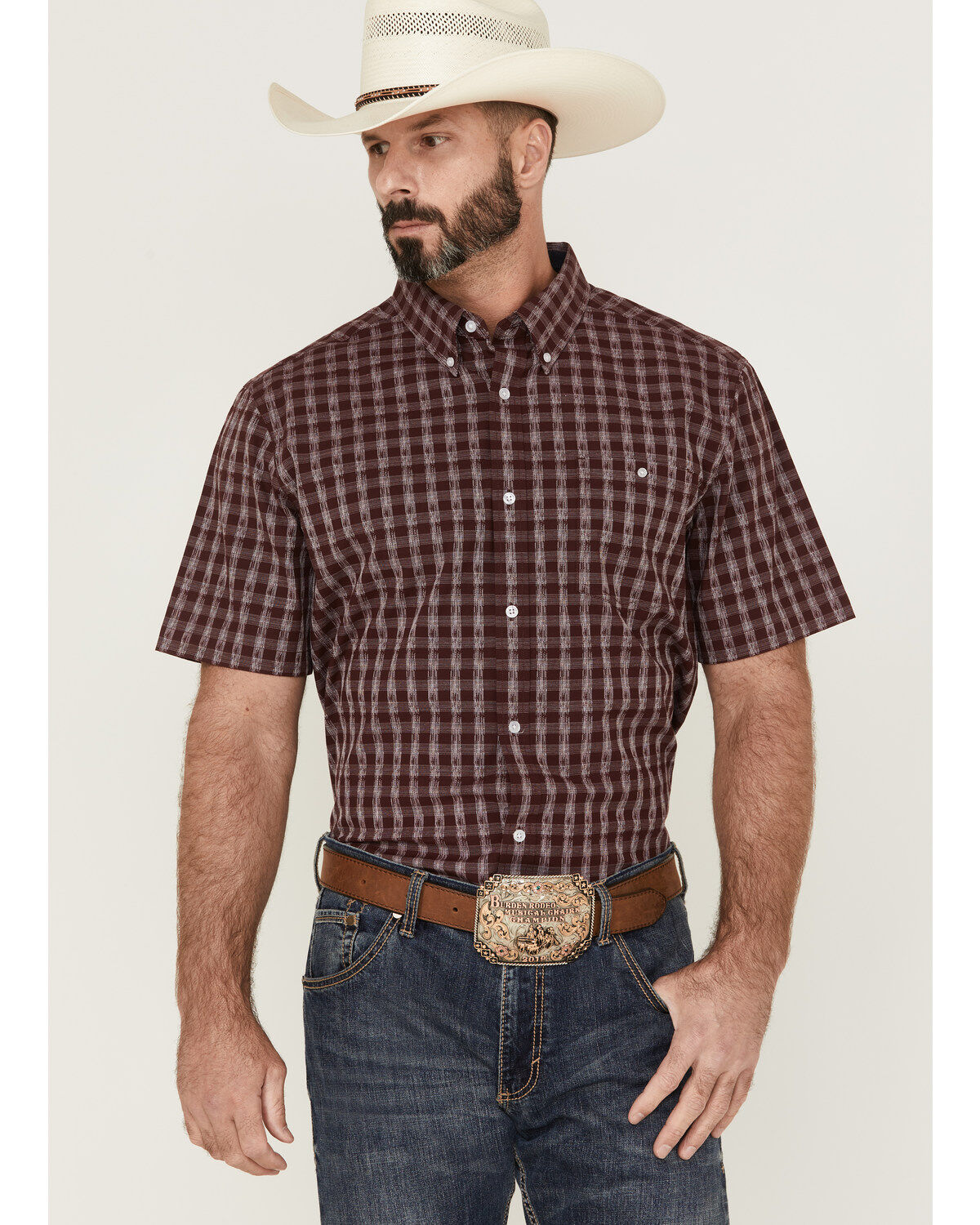 RANK 45® Men's Pick Up Small Plaid Print Short Sleeve Button-Down Western Shirt 1 174318-rank-45-reg-men-s-pick-up-small-plaid-print-short-sleeve-button-down-western-shirt-1.jpg