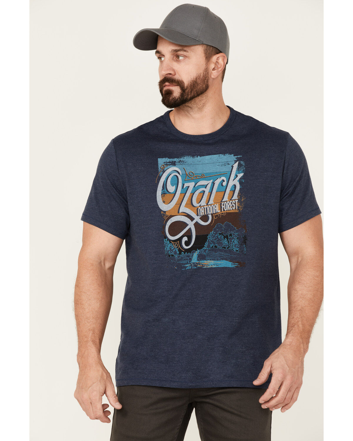 Brothers and Sons Men's Navy Ozark National Forest Graphic Short Sleeve T-Shirt