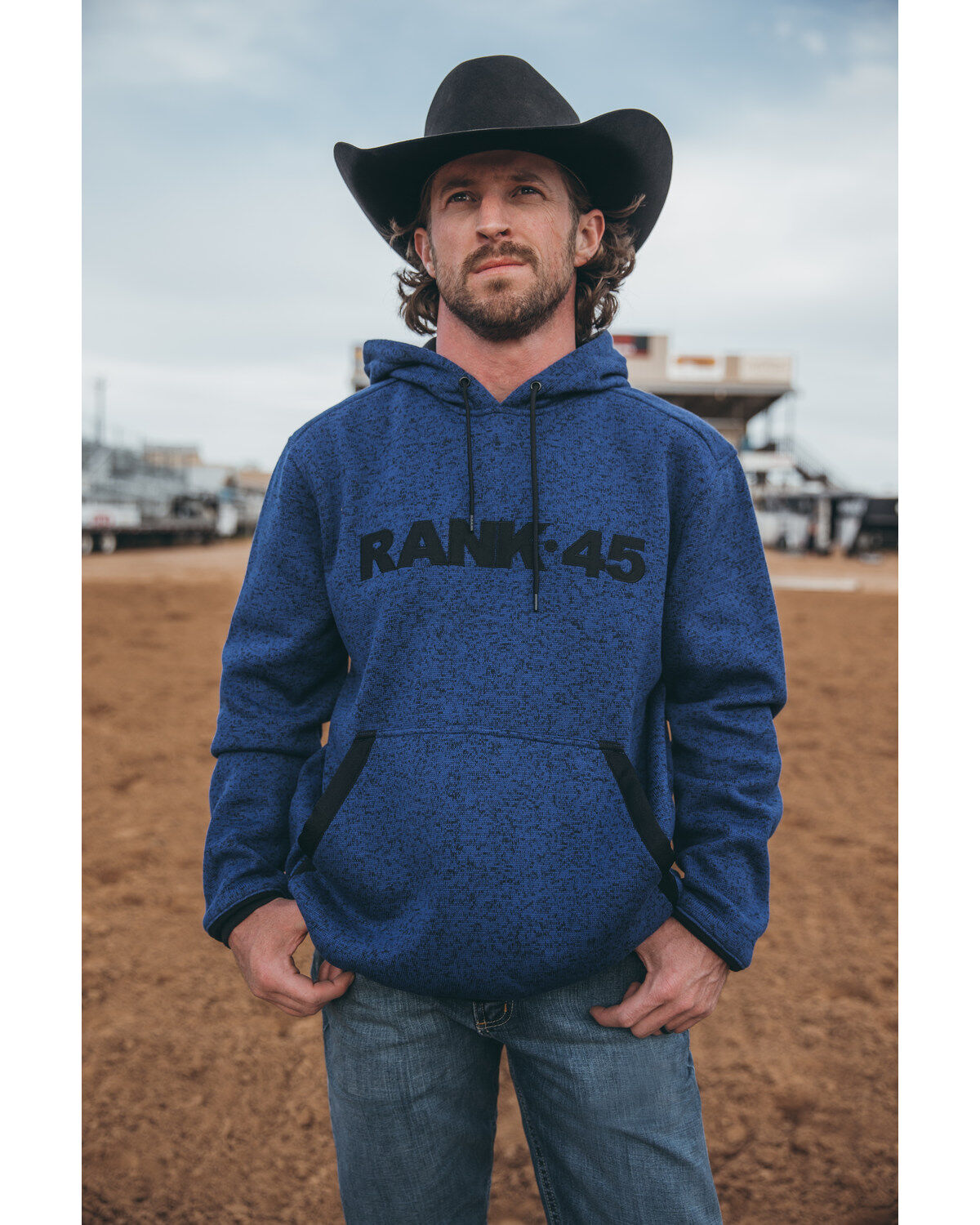 RANK 45&reg; Men's Ranhan Logo Hooded Sweatshirt