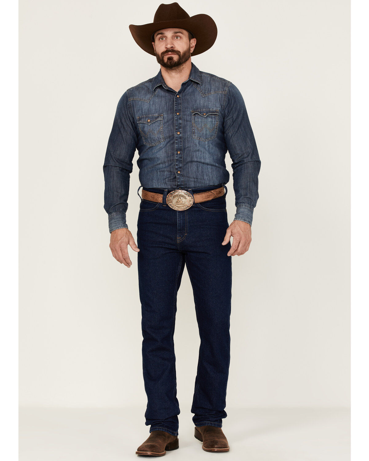 Blue Ranchwear Men's Bucking Wash Bronson Slim Straight Denim Jeans 1 176843-blue-ranchwear-men-s-bucking-wash-bronson-slim-straight-denim-jeans-1.jpg