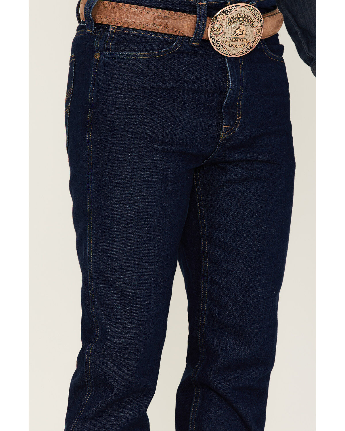 Blue Ranchwear Men's Bucking Wash Bronson Slim Straight Denim Jeans