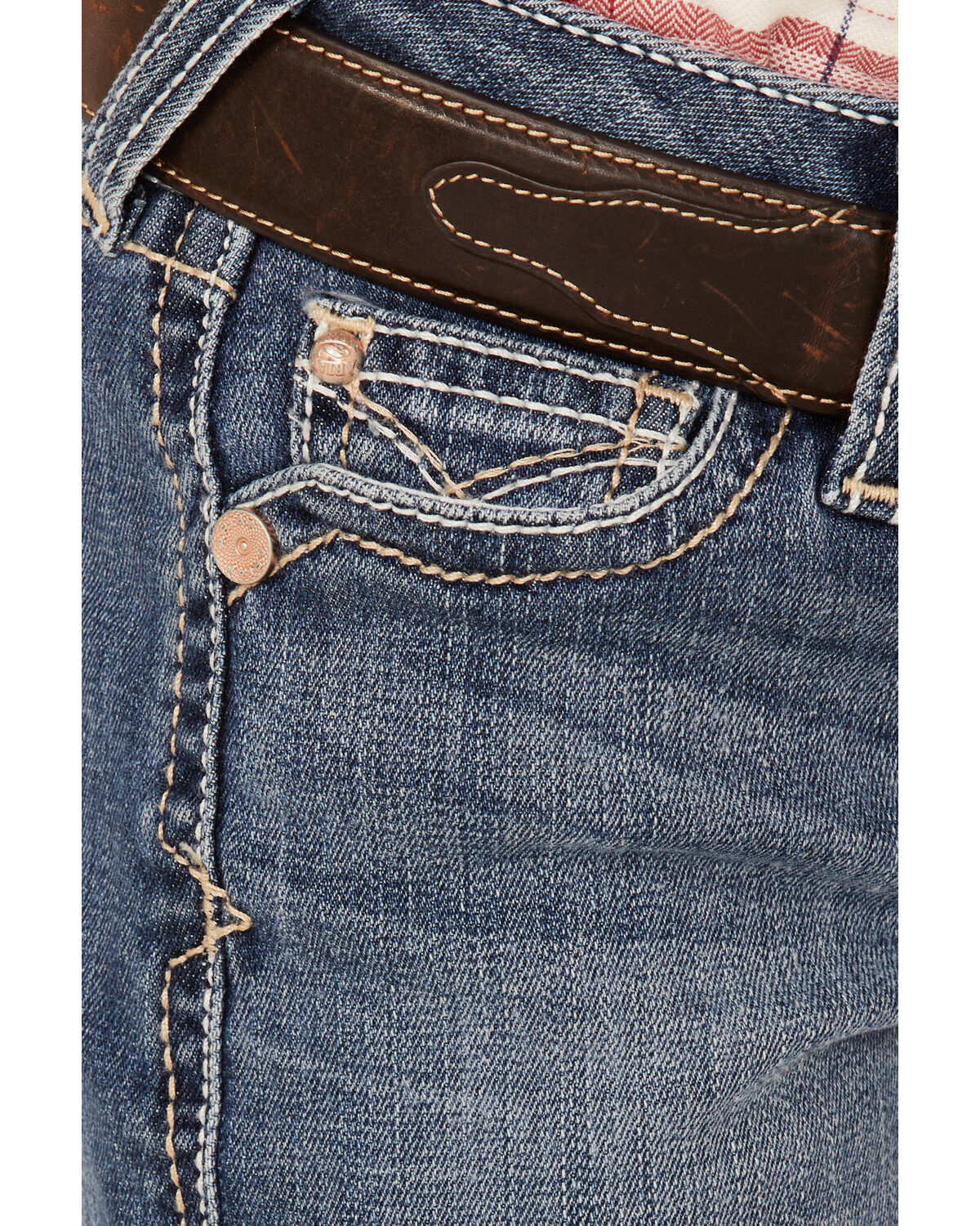 Ariat Girls' Medium Wash Eleanor Whipstitch Stretch Slim Bootcut Jeans