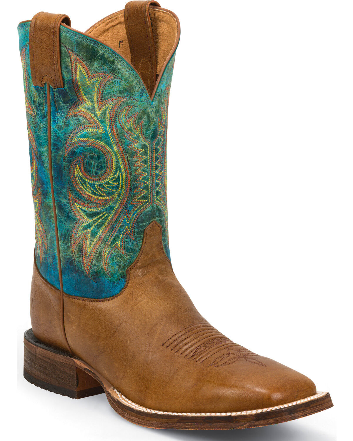 Justin Bent Rail Mottle Cowboy Boots - Square Toe 1 17746-justin-bent-rail-mottle-cowboy-boots-square-toe-1.jpg