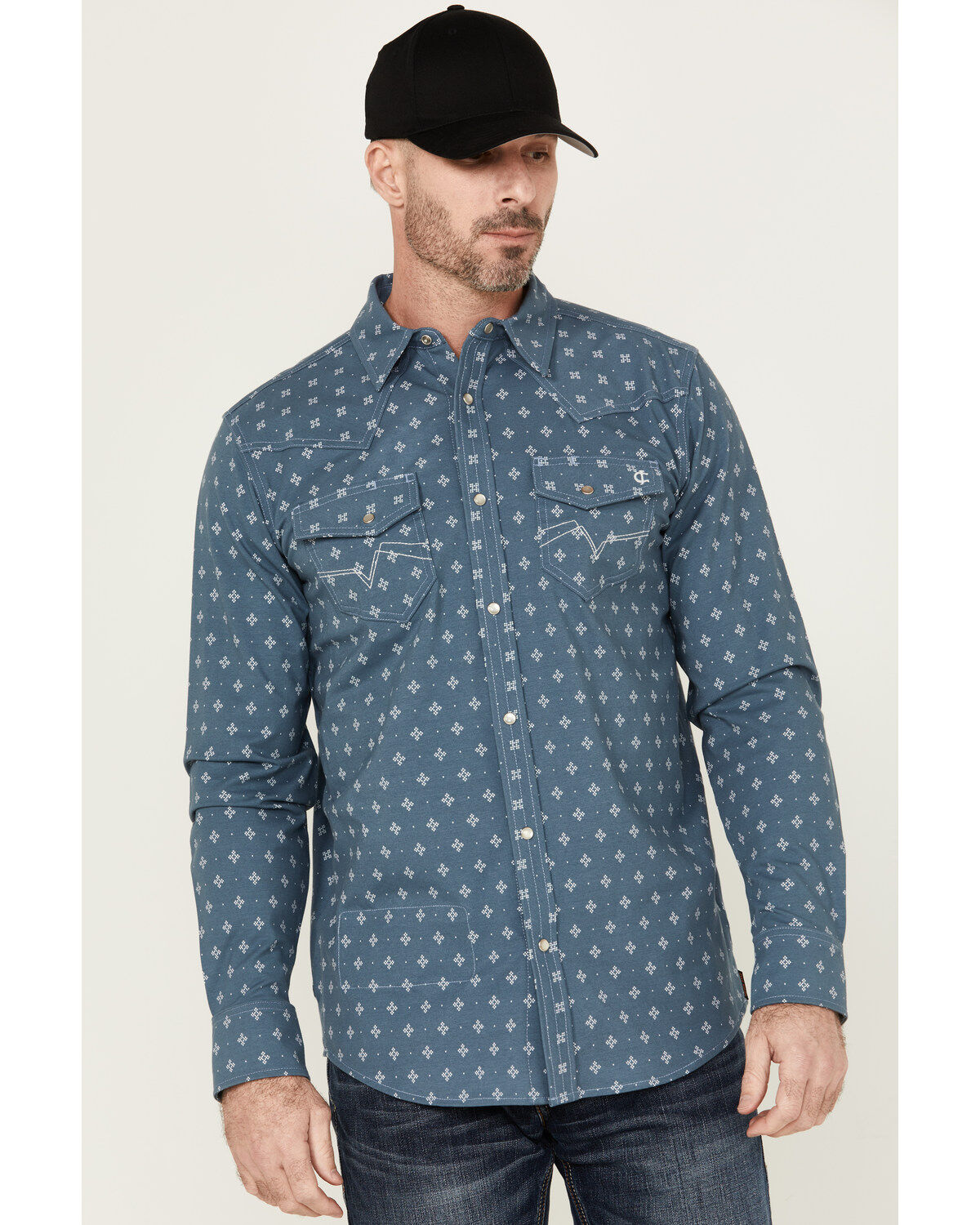 Cody James Men's FR Printed Lightweight Long Sleeve Snap Western Work Shirt 1 178685-cody-james-men-s-fr-printed-lightweight-long-sleeve-snap-western-work-shirt-1.jpg