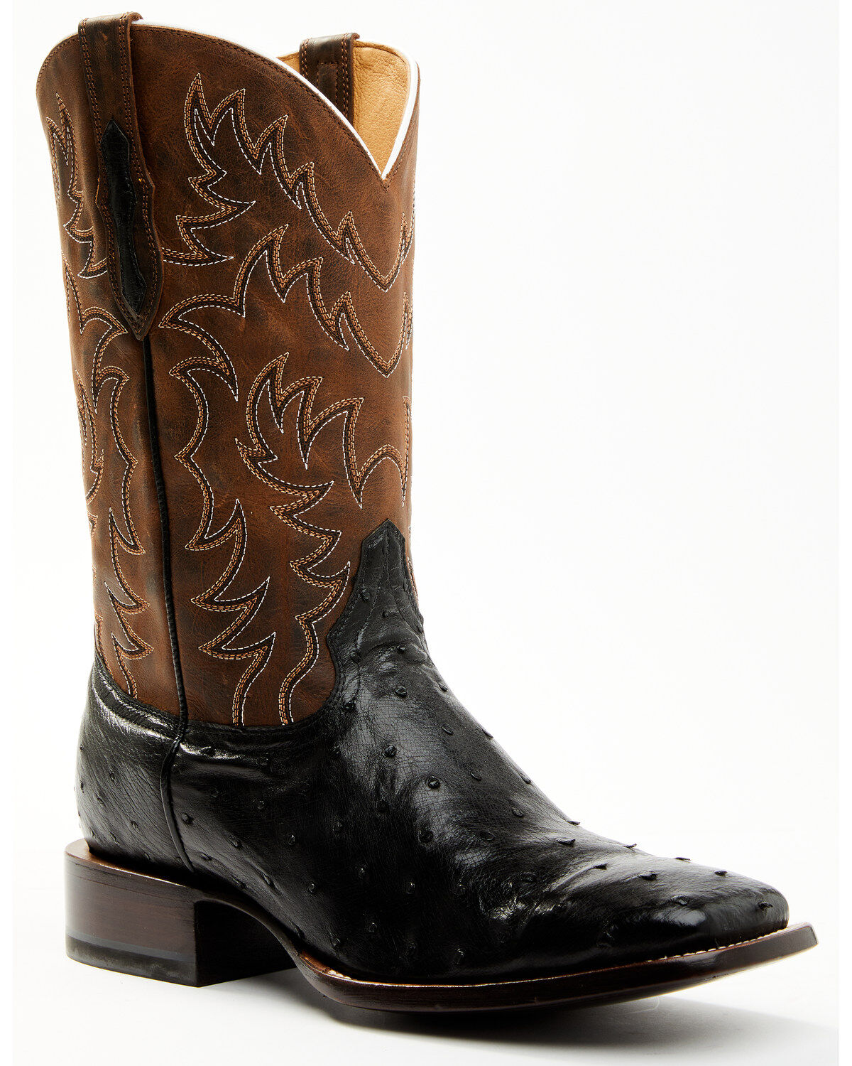 Cody James Men's Saddle Black Full-Quill Ostrich Exotic Western Boots - Broad Square Toe 1 179042-cody-james-men-s-saddle-black-full-quill-ostrich-exotic-western-boots-broad-square-toe-1.jpg