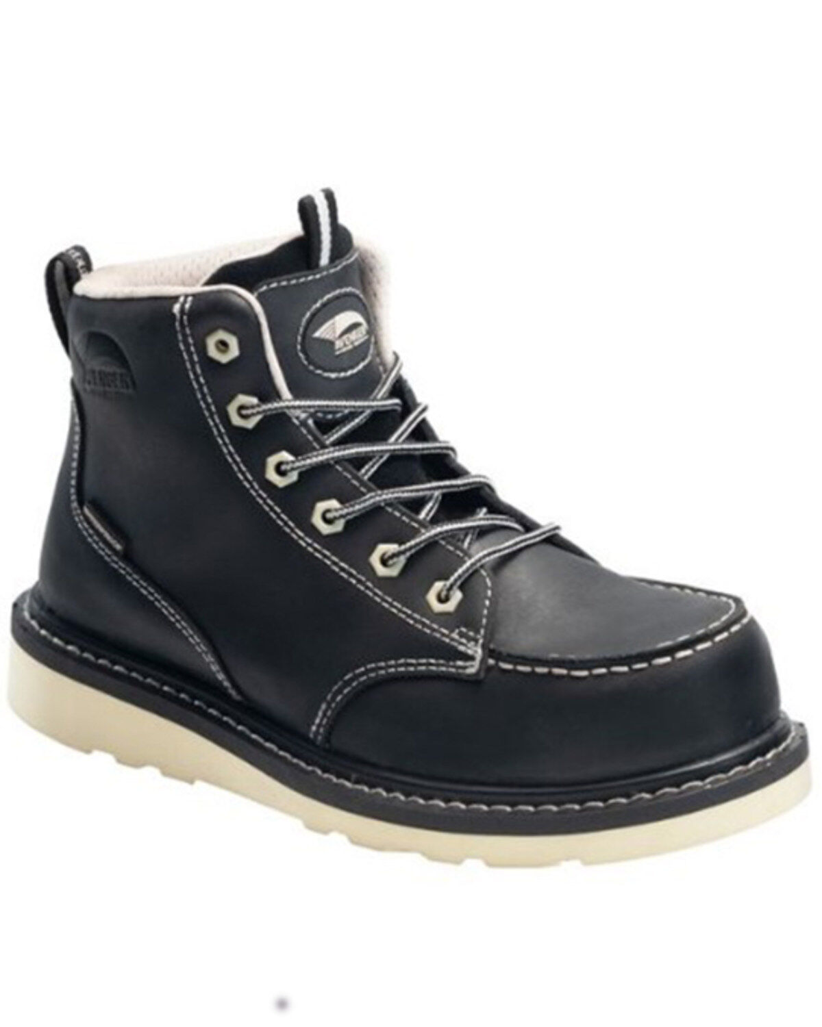 Avenger Women's Mid 6 Lace-Up Waterproof Wedge Work Boots - Carbon Toe