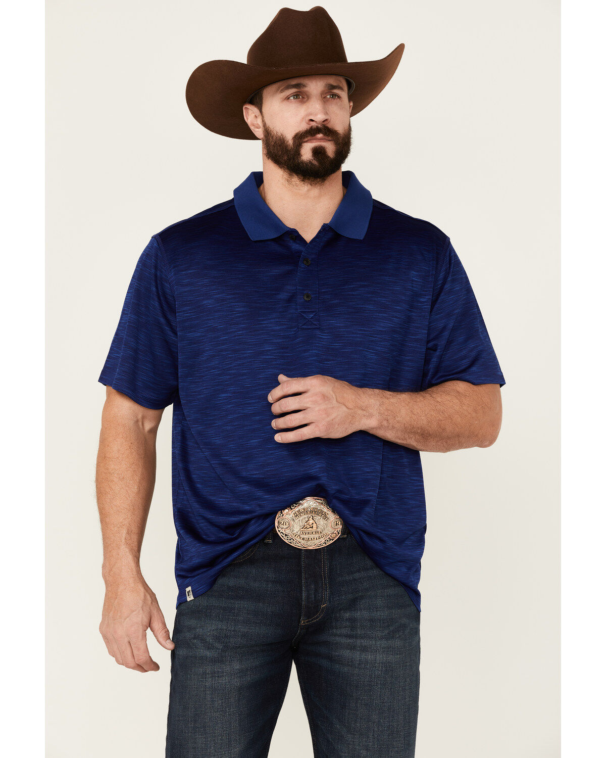 RANK 45&reg; Men's Elite Stripe Short Sleeve Performance Polo Shirt