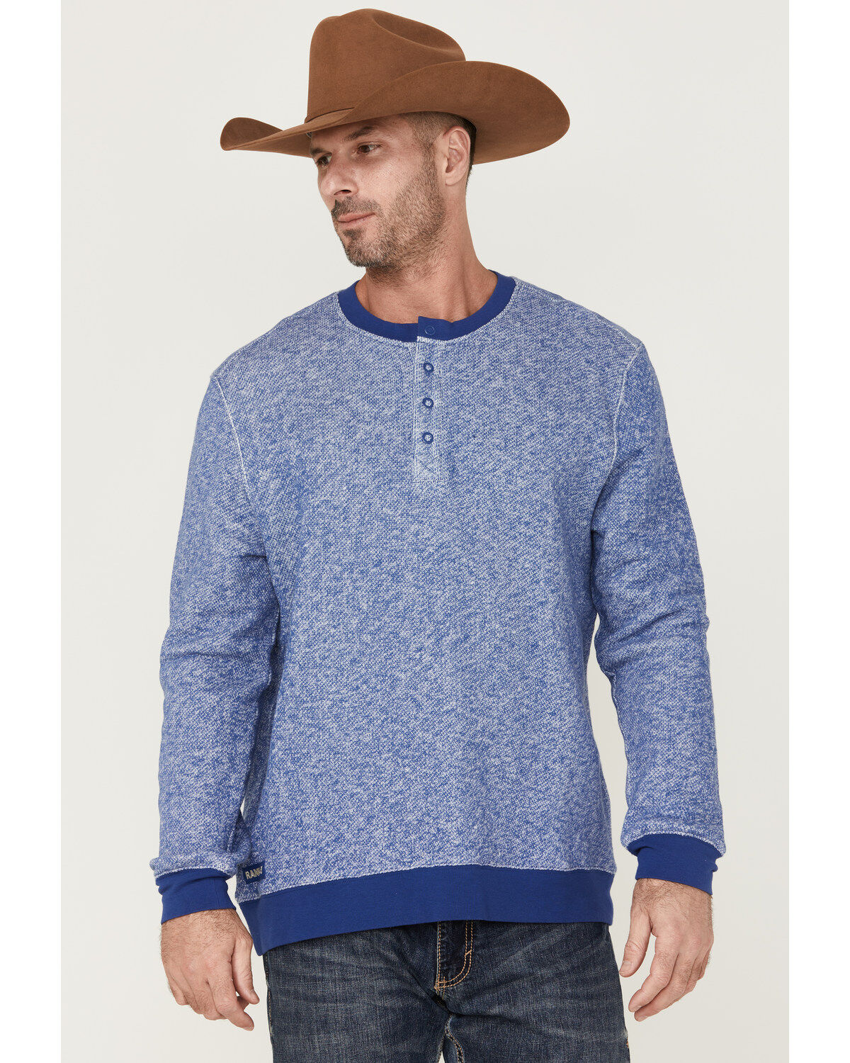 RANK 45&reg; Men's Drover 1/4 Snap Front French Terry Long Sleeve Shirt