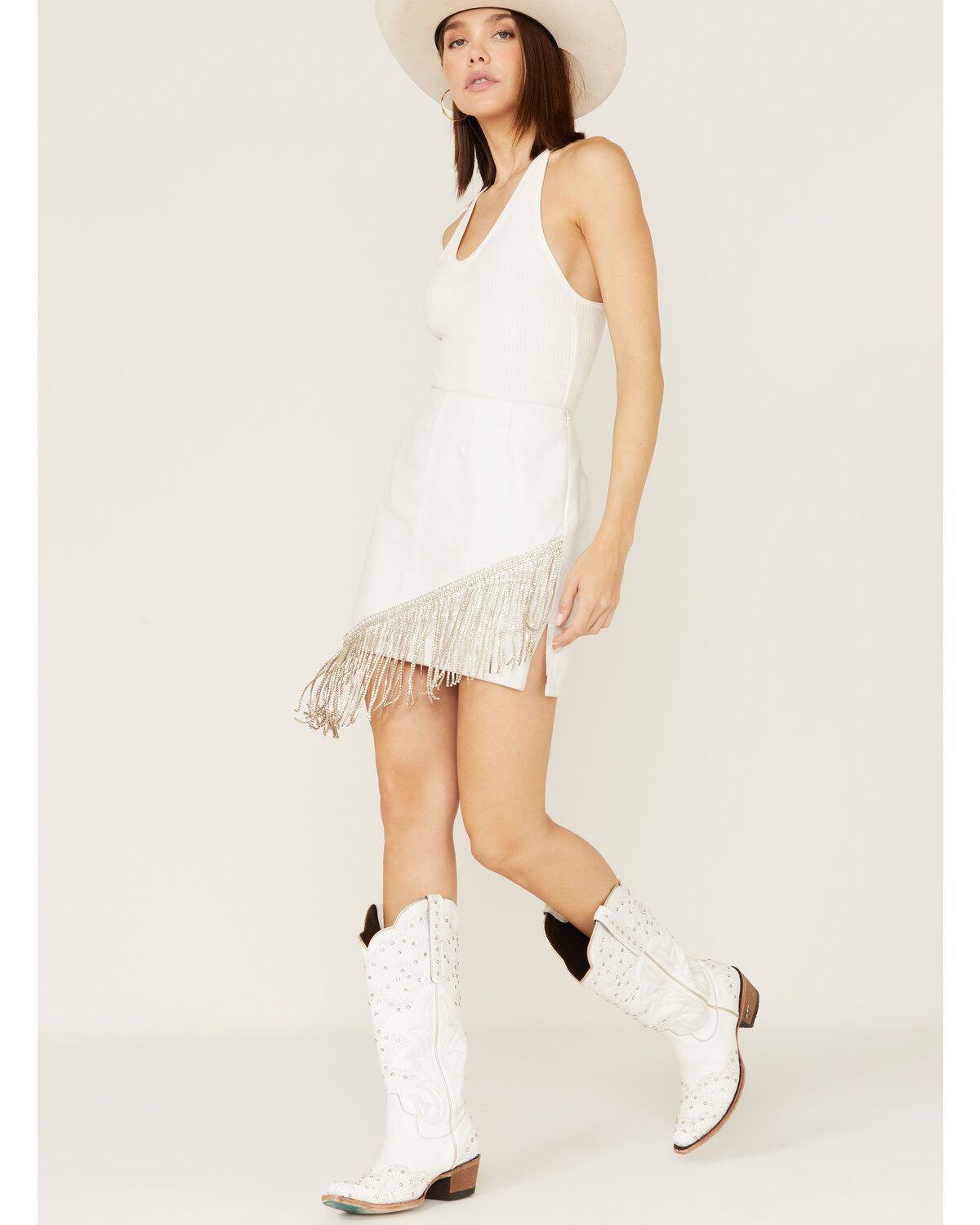 Boot Barn X Double D Ranch Women's Exclusive Rhinestone & Fringe Bridal Skirt