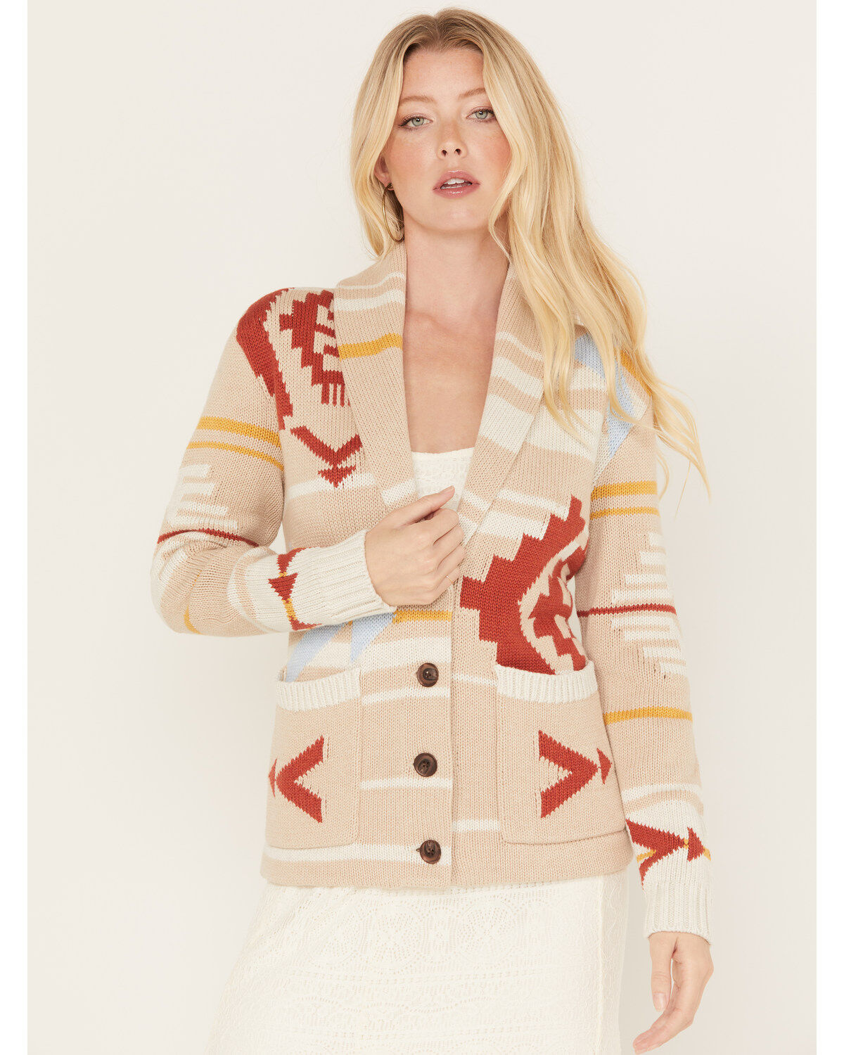 Pendleton Women's Multicolored Print Taos Graphic Cardigan