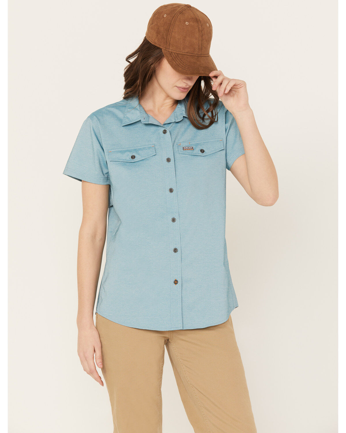 Ariat Women's Rebar VentTEK Short Sleeve Button Down Western Work Shirt 1 190581-ariat-women-s-rebar-venttek-short-sleeve-button-down-western-work-shirt-1.jpg