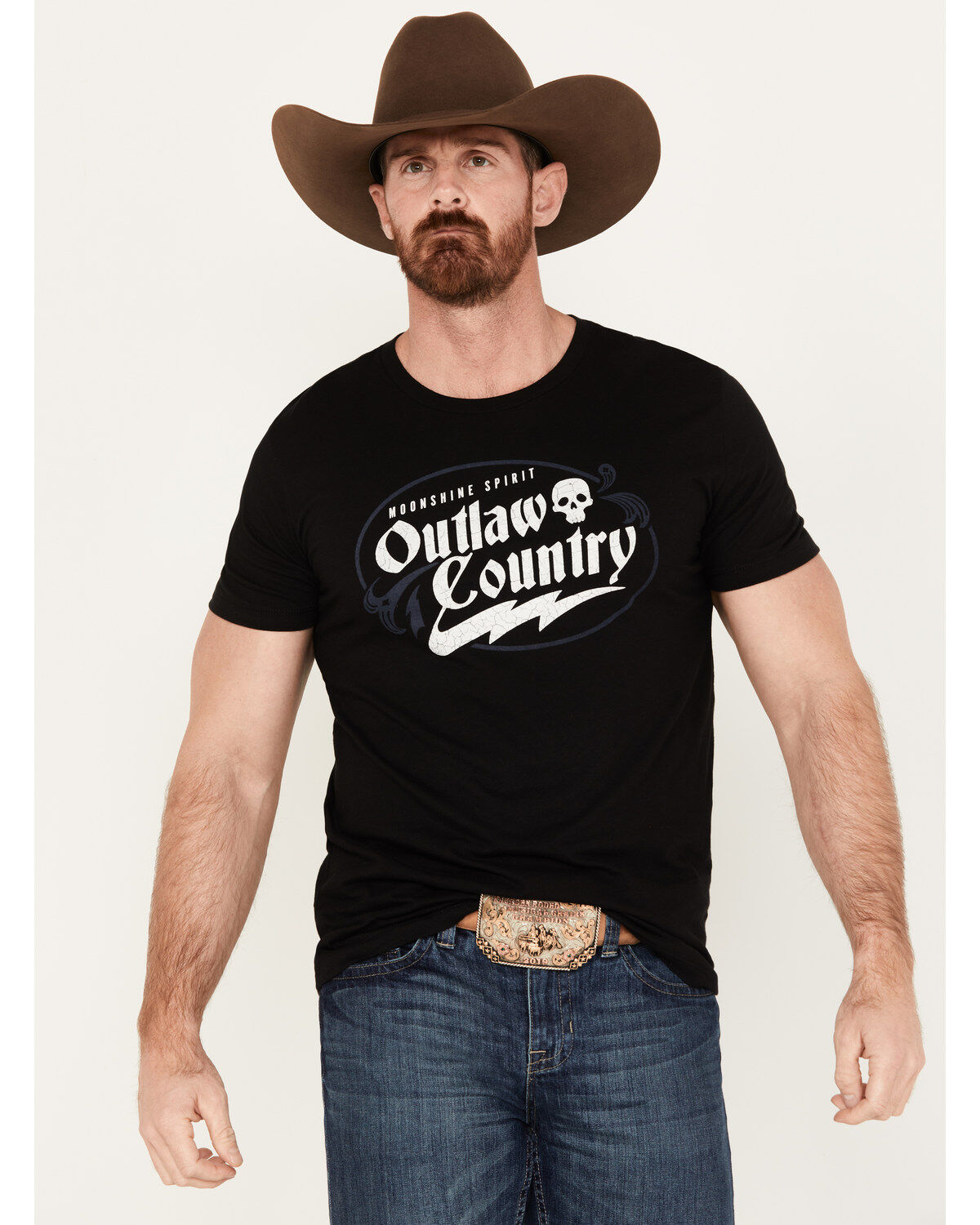 Moonshine Spirit Men's Country Bolt Short Sleeve Graphic T-Shirt