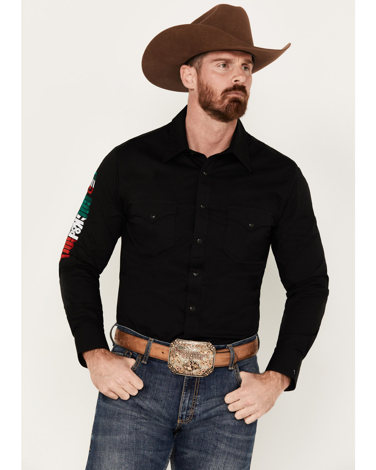 Rock & Roll Denim Men's Mexico Logo Long Sleeve Western Snap Shirt 1 193332-rock-amp-roll-denim-men-s-mexico-logo-long-sleeve-western-snap-shirt-1.jpg
