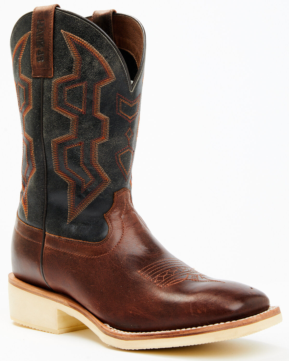 RANK 45&reg; Men's Bullet Saddle Western Performance Boots - Broad Square Toe