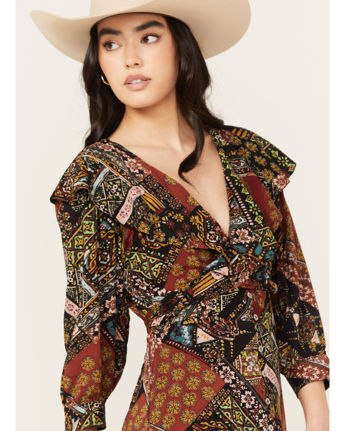 Free People Women's Lennon Long Sleeve Maxi Dress