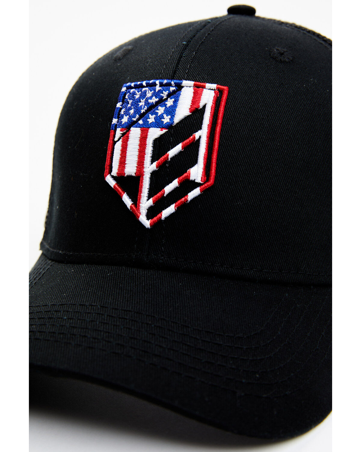 RANK 45® Men's American Flag Shield Patch Mesh-Back Ball Cap