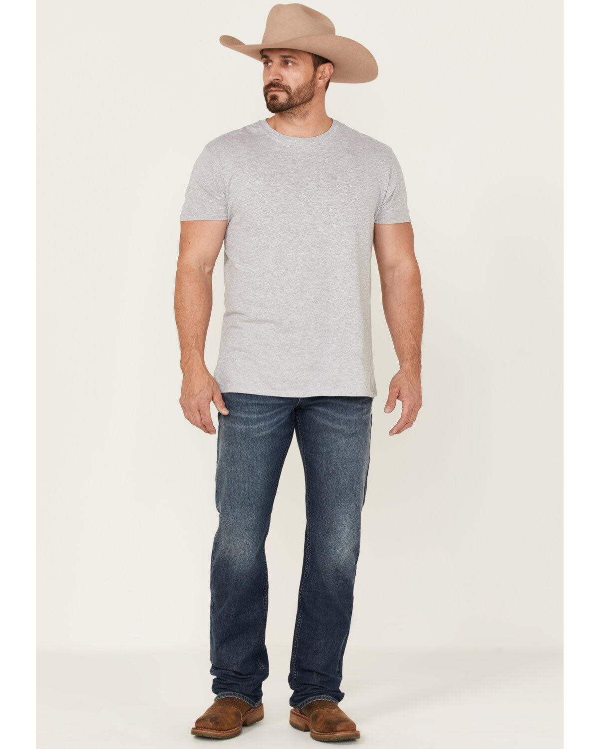 Moonshine Spirit Men's Corral Dust Wash Decker Slim Straight Stretch Denim Jeans