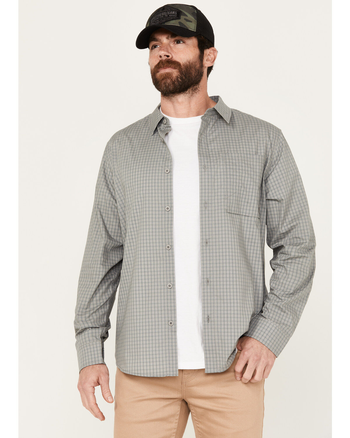 Brothers and Sons Men's Newkirk Plaid Print Long Sleeve Button-Down Western Performance Shirt 1 198247-brothers-and-sons-men-s-newkirk-plaid-print-long-sleeve-button-down-western-performance-shirt-1.jpg