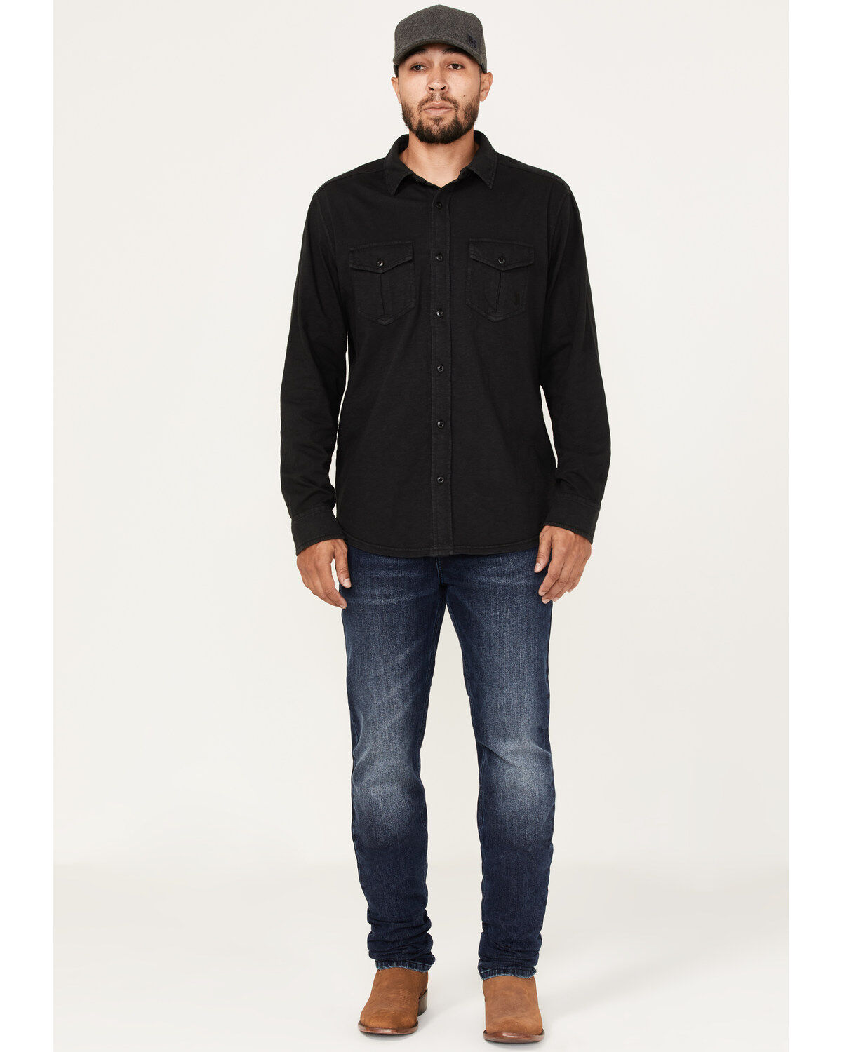 Brothers and Sons Men's Highline Trail Wash Tucker Slim Straight Stretch Denim Jeans