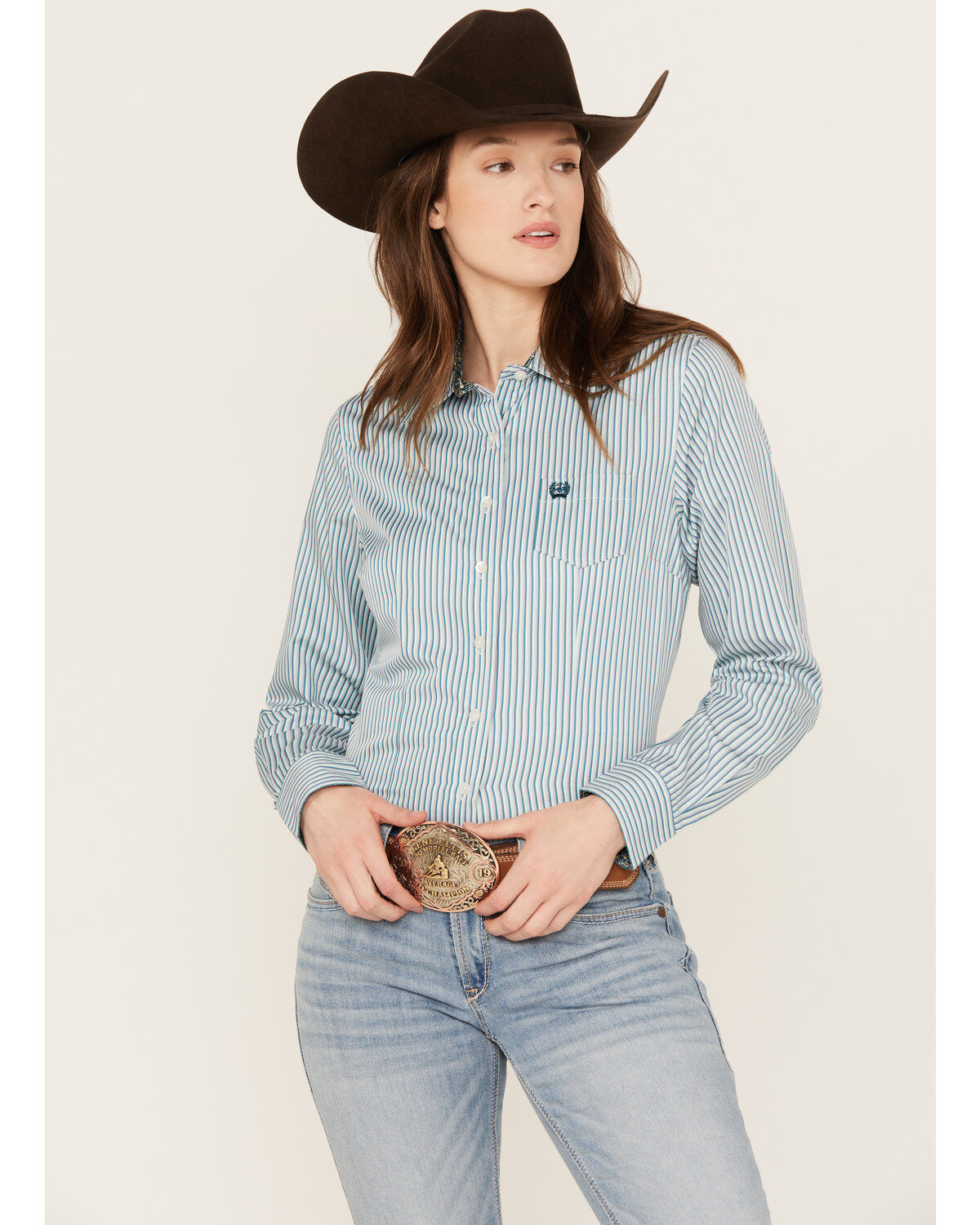 Cinch Women's Striped Long Sleeve Button Down Western Shirt 1 200003-cinch-women-s-striped-long-sleeve-button-down-western-shirt-1.jpg