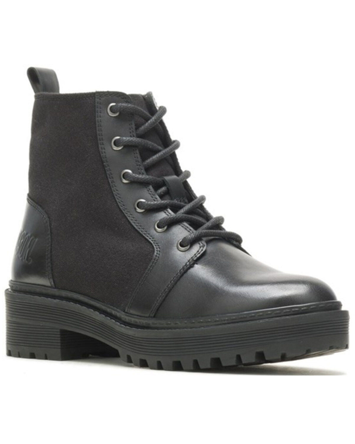 Harley Davidson Women's Valene Canvas 5 Lace-Up Moto Boots - Round Toe
