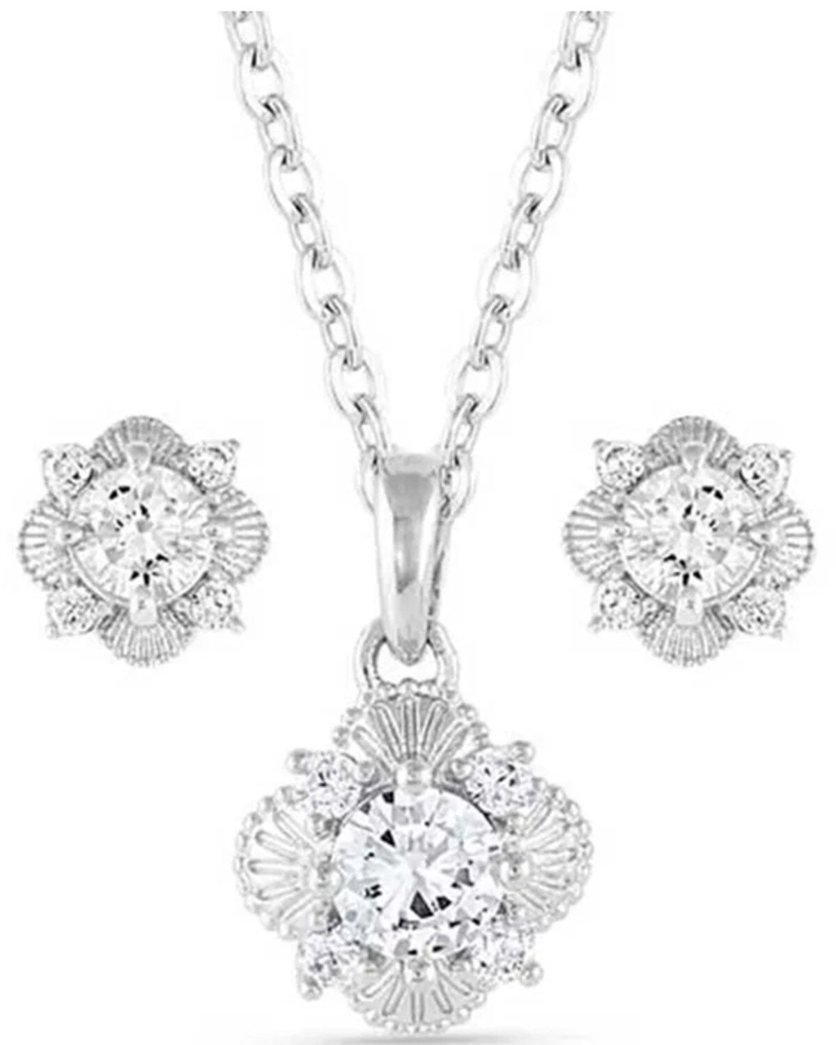 Montana Silversmiths Women's Making Memories Crystal Jewelry Set - 2 Piece