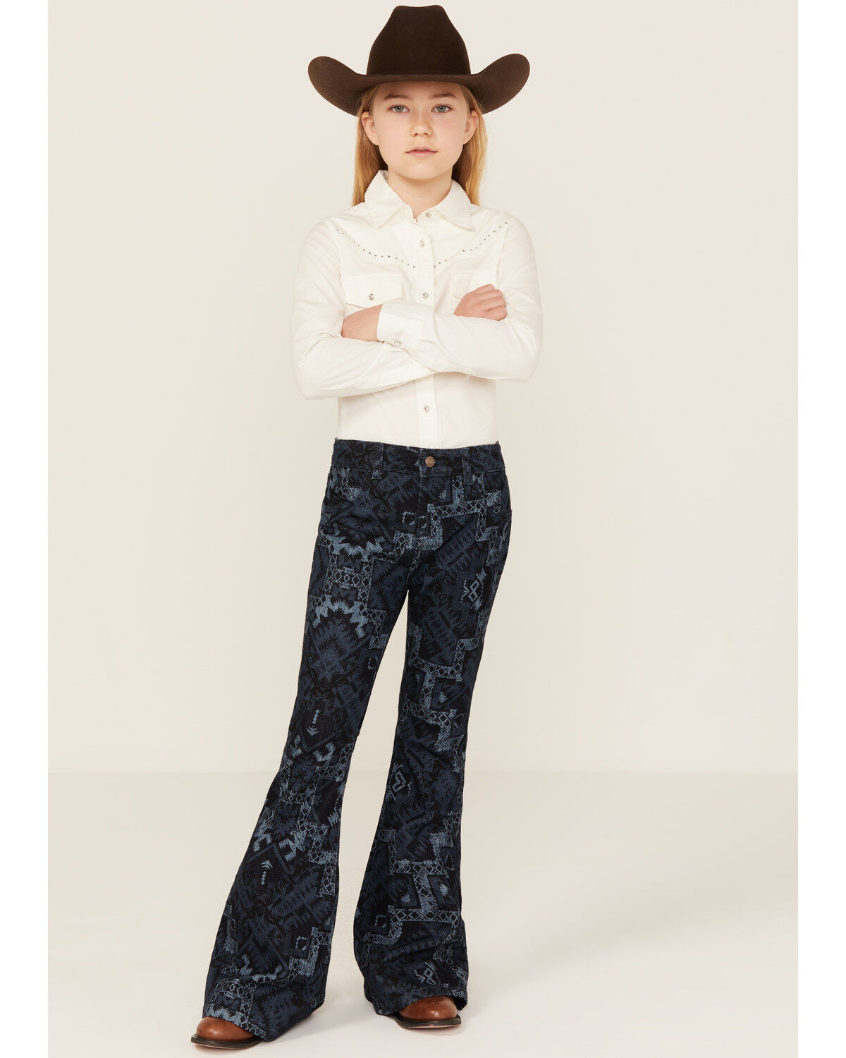 Shyanne Girls' Dark Wash Allover Printed Flare Jeans 1 204490-shyanne-girls-dark-wash-allover-printed-flare-jeans-1.jpg