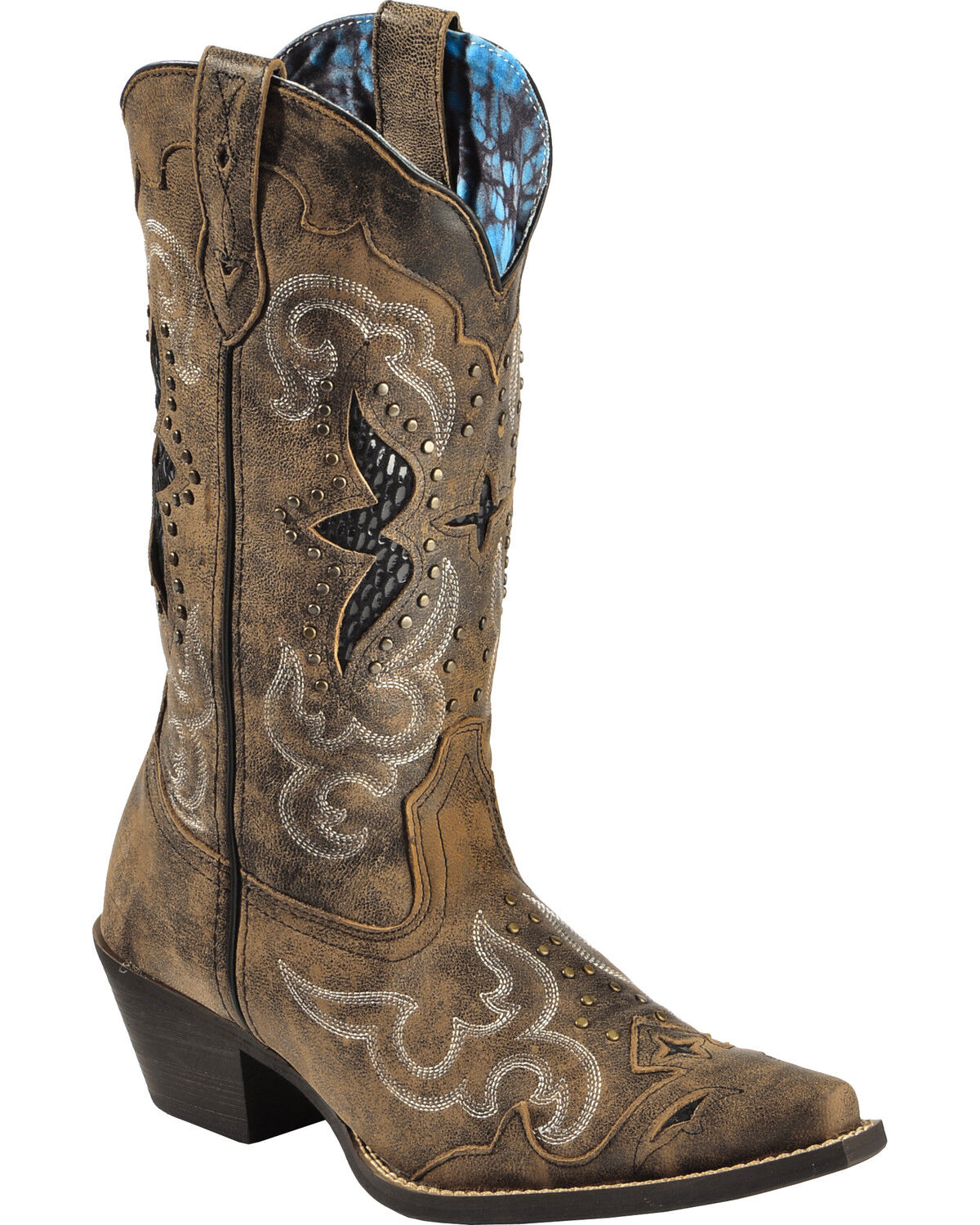 Laredo Women's Lucretia Studded Snake Inlay Western Boots - Snip Toe 1 20451-laredo-women-s-lucretia-studded-snake-inlay-western-boots-snip-toe-1.jpg