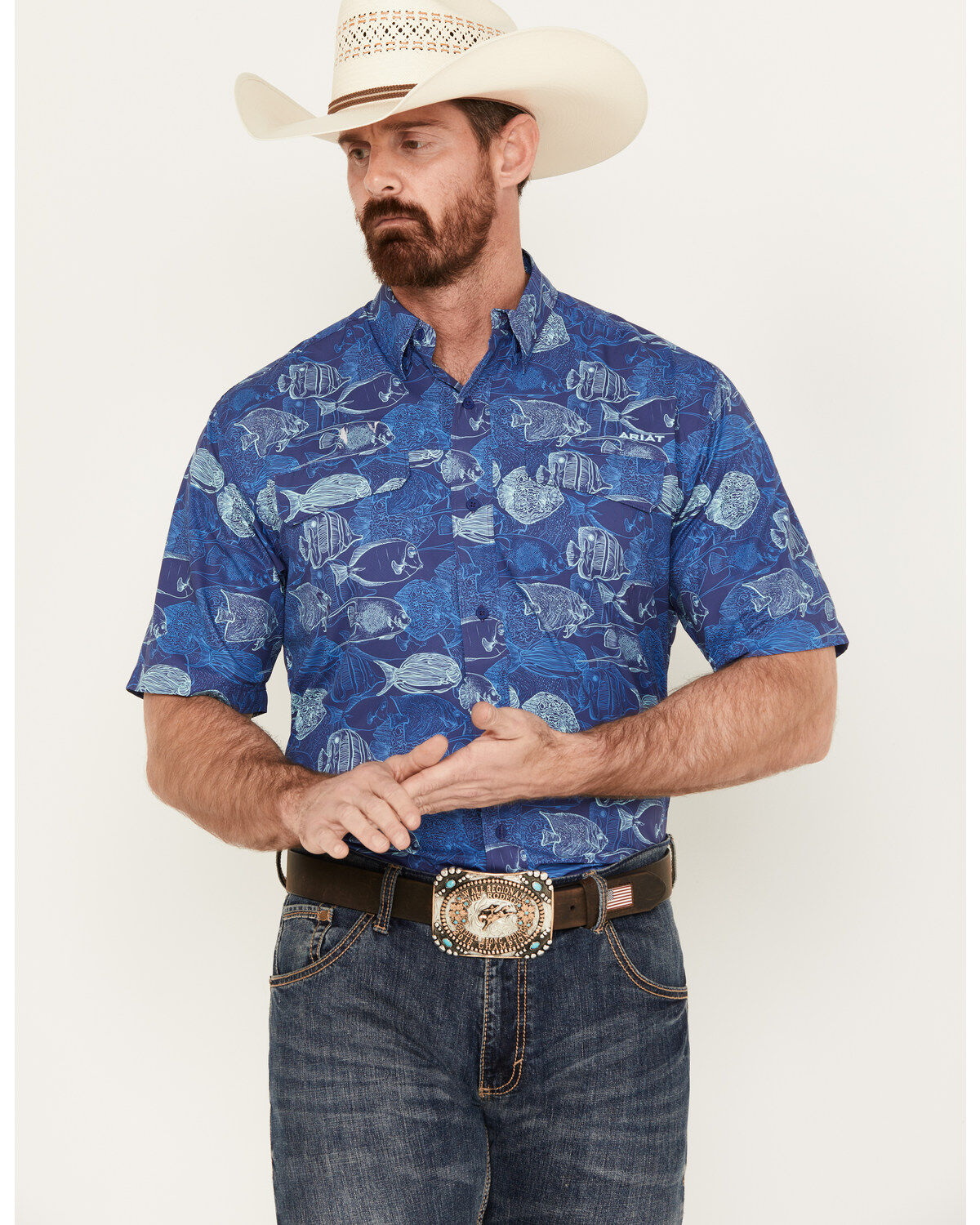 Ariat Men's VentTEK Outbound Print Classic Fit Short Sleeve Performance Shirt 1 204580-ariat-men-s-venttek-outbound-print-classic-fit-short-sleeve-performance-shirt-1.jpg