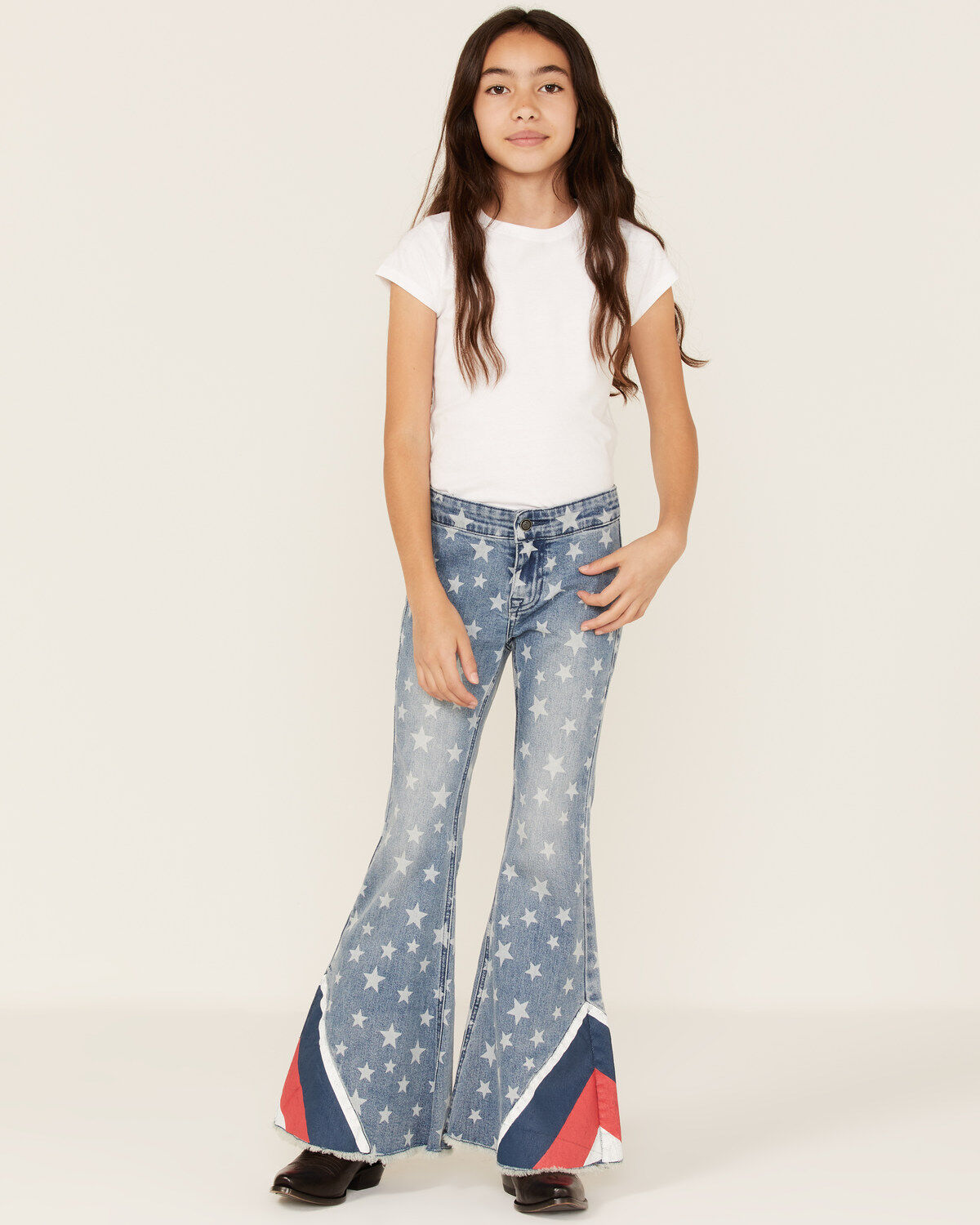 Rock & Roll Denim Girls' Star Print Striped Panel Medium Wash Flare Jeans 1 205887-rock-amp-roll-denim-girls-star-print-striped-panel-medium-wash-flare-jeans-1.jpg