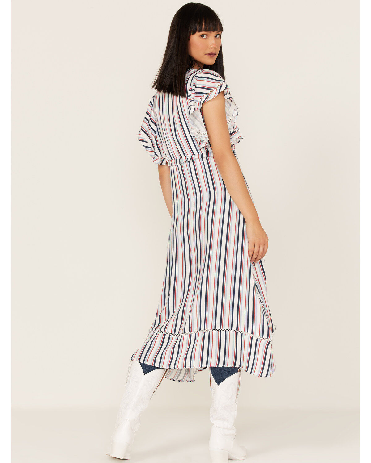 Rock & Roll Denim Women's Americana Stripe Kimono